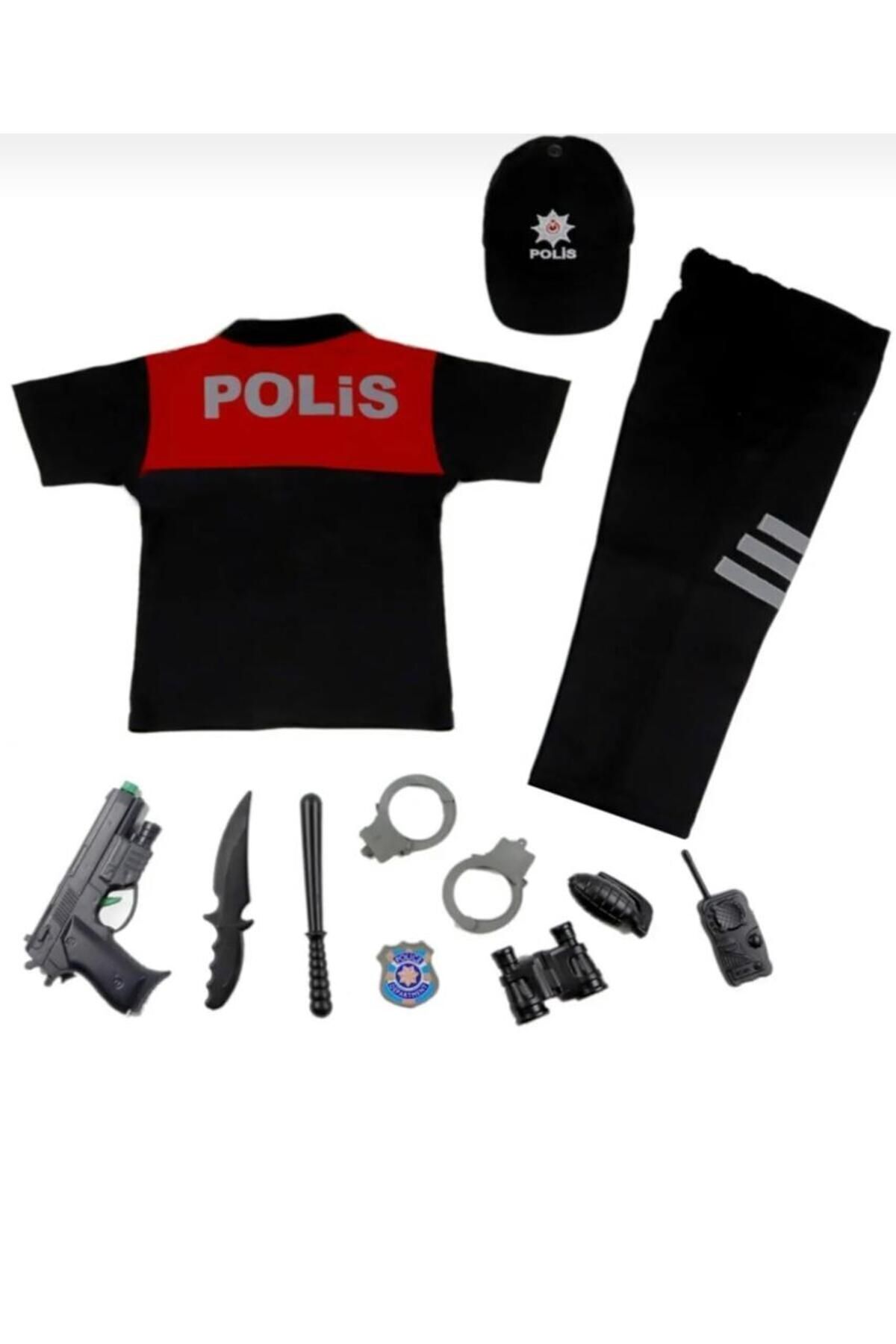 vyloo Polis Kostümü-Kısa Kol Yunus Polis Takımı ve Oyuncağı