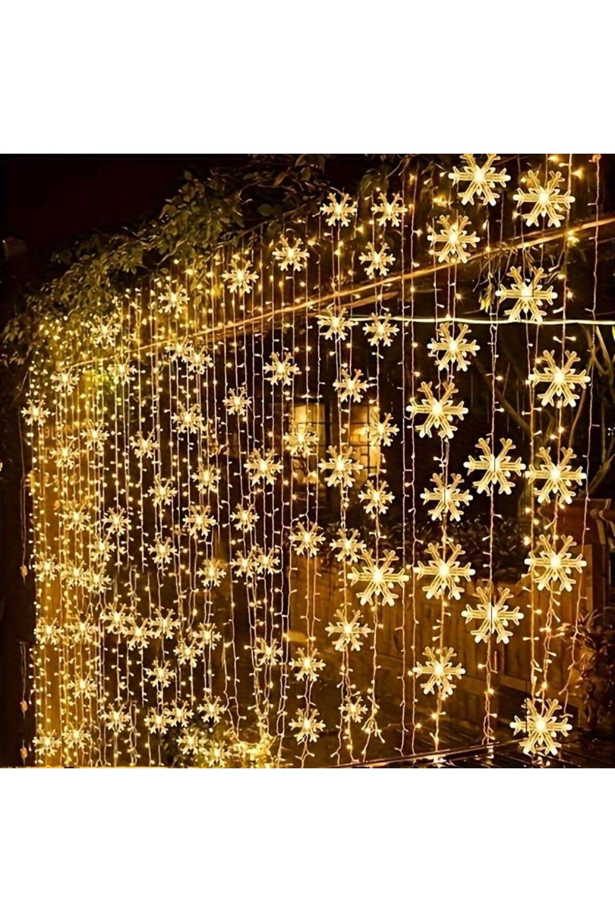 SD WORKS LED Snowflake String Lights 6 Metre Kar Tanesi LED Aydınlatma