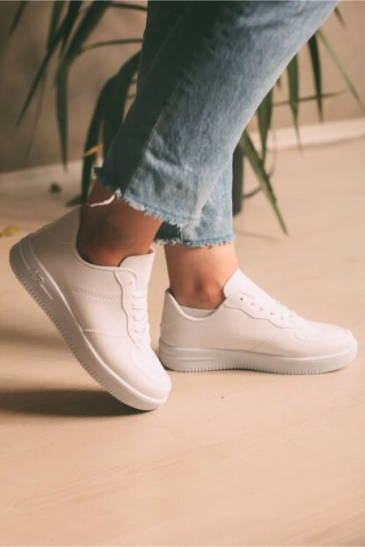 Topçuoğlu Kundura Günlük Ortepedik Hafif Spor Air Unisex Sneaker Beyaz Spor Ayakkabı