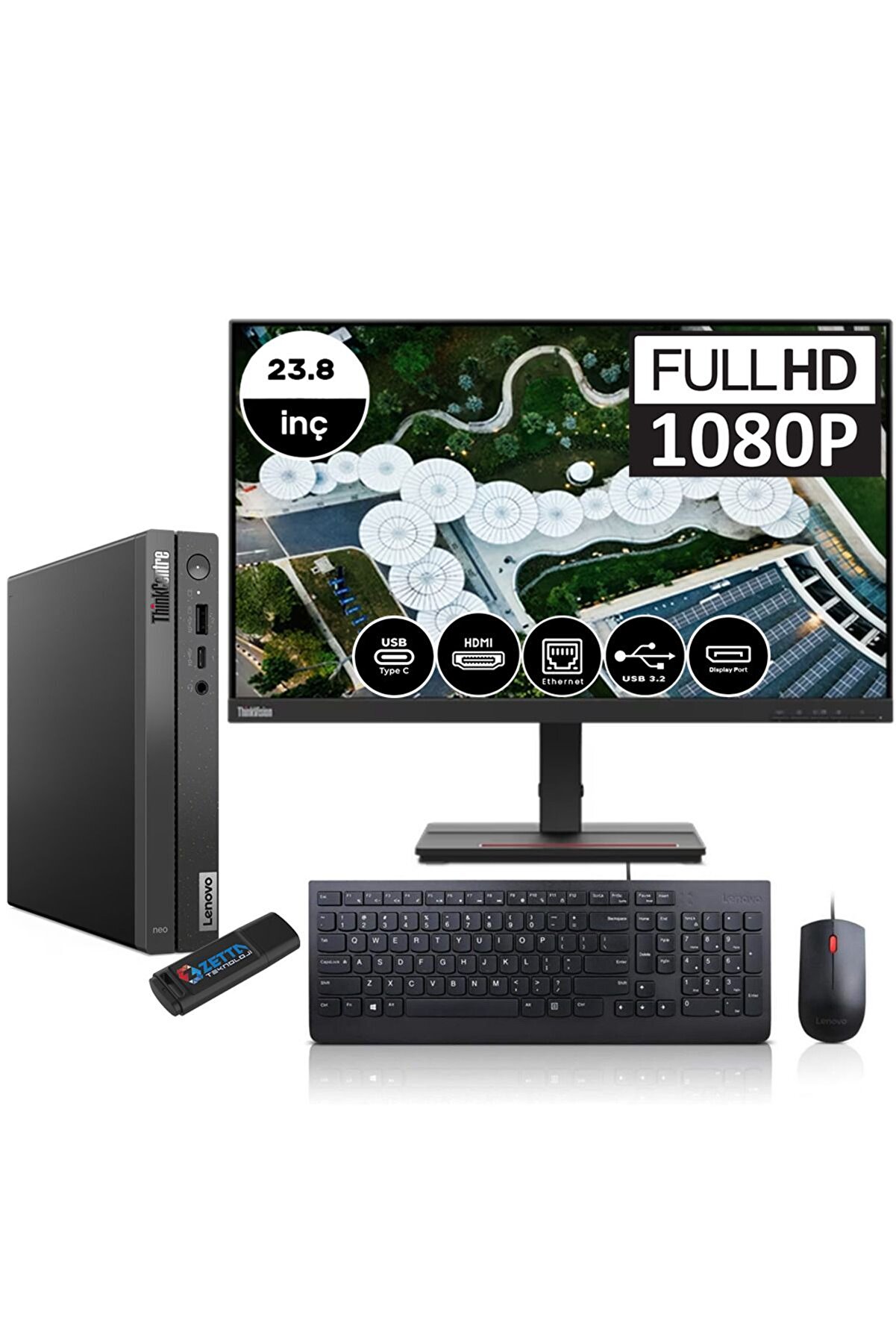 Thinkcentre Neo 50Q G4  I5-13420H 16GB 512GB SSD WIN11 Pro 23.8