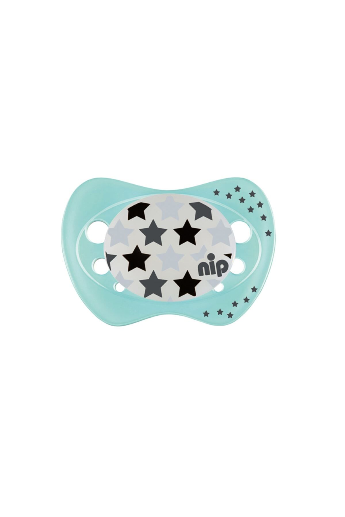 Nip Erkek Bebek Renkli  Hipopotam & Yıldız Night Silikon Gece Emziği 5-18 Ay