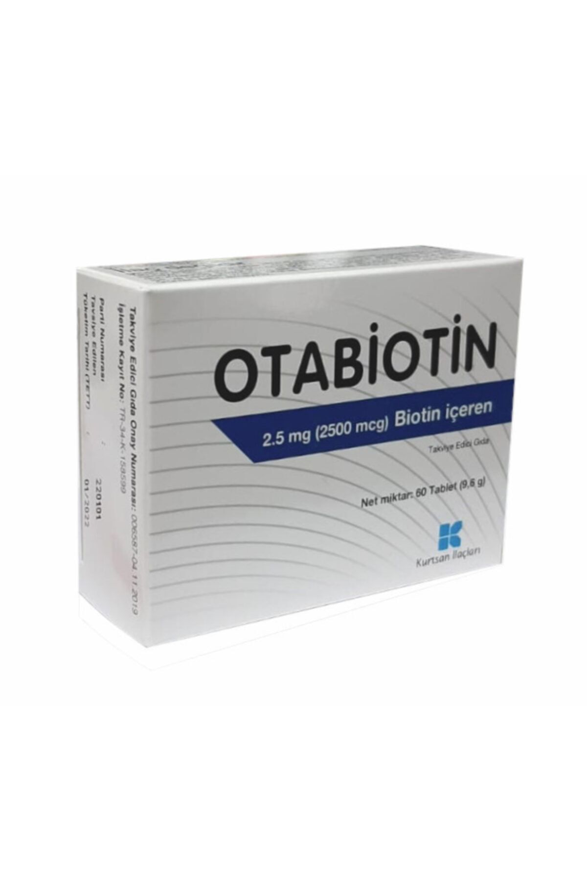 Kurtsan Otabiotin 2.5 Mg Biotin Içeren Takviye Edici Gıda 60 Tablet