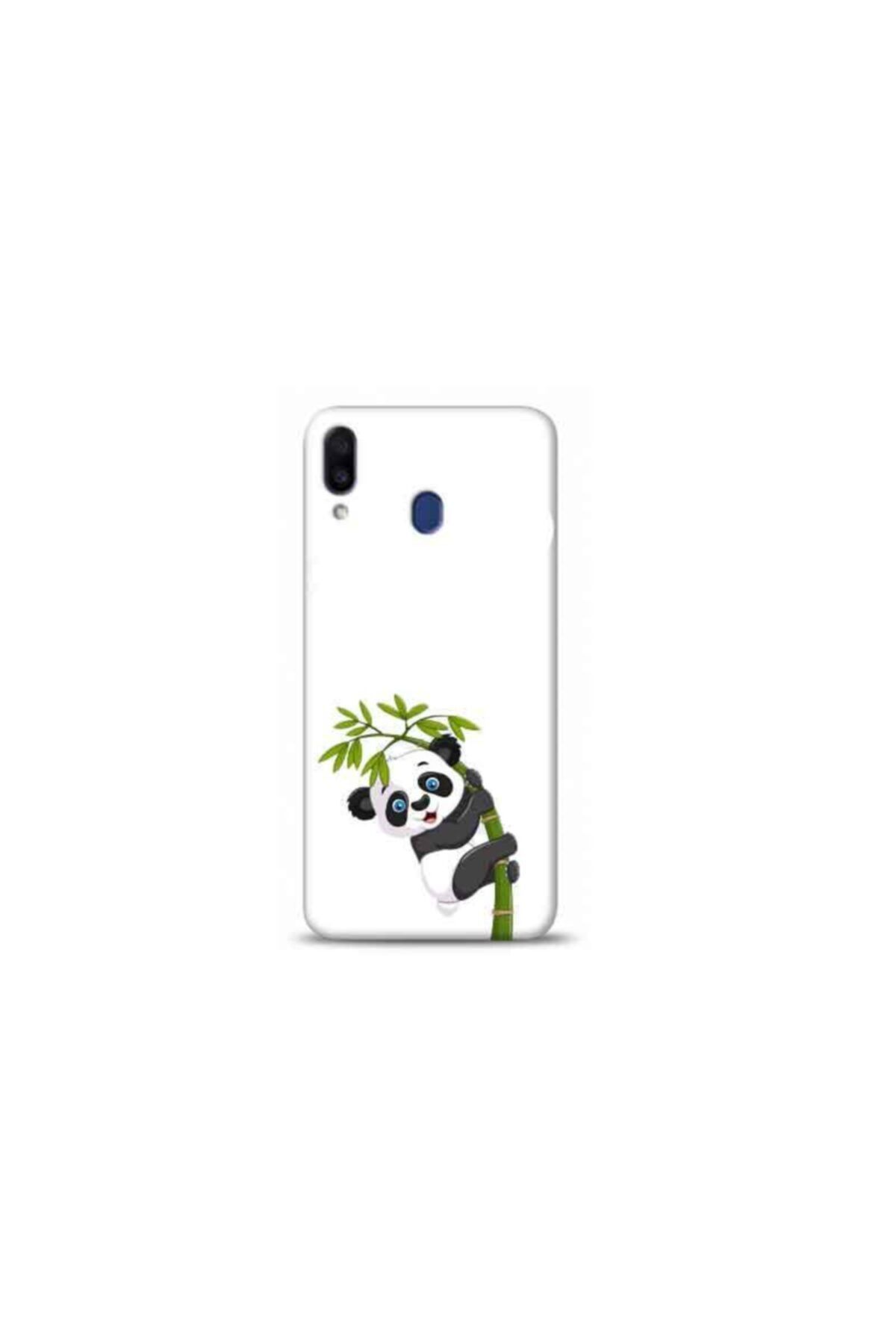 Kılıf Madeni Samsung Galaxy M20 Panda Tasarımlı Telefon Kılıfı Y-hayvanlar031