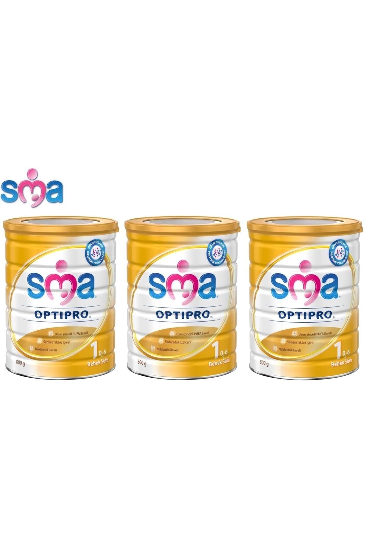 SMA Optipro No:1 800gr Devam Sütü (0-6 Ay) 3 Lü Set