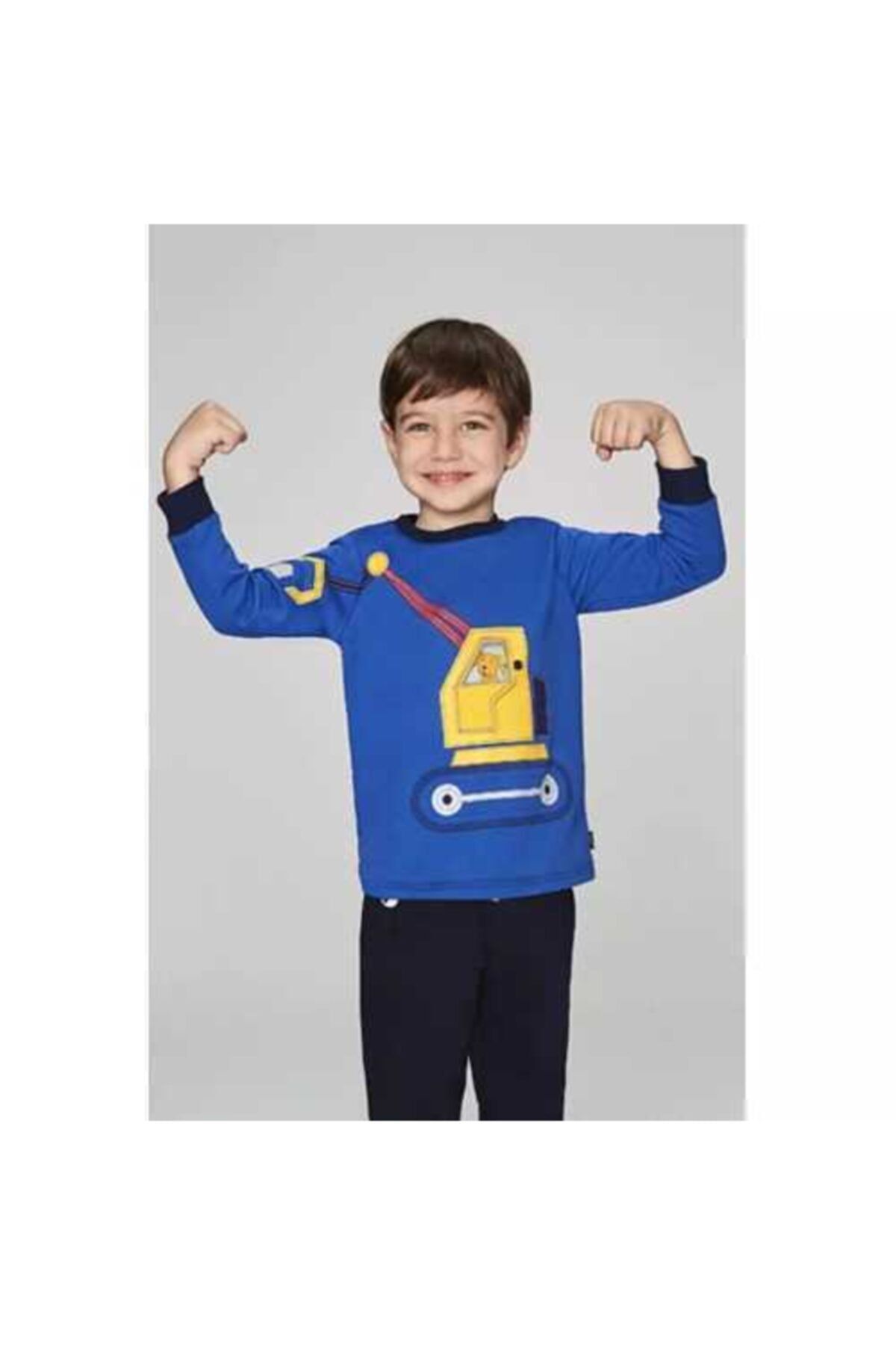 Wonder Kids Erkek Çocuk Lacivert Baskılı Sweatshirt
