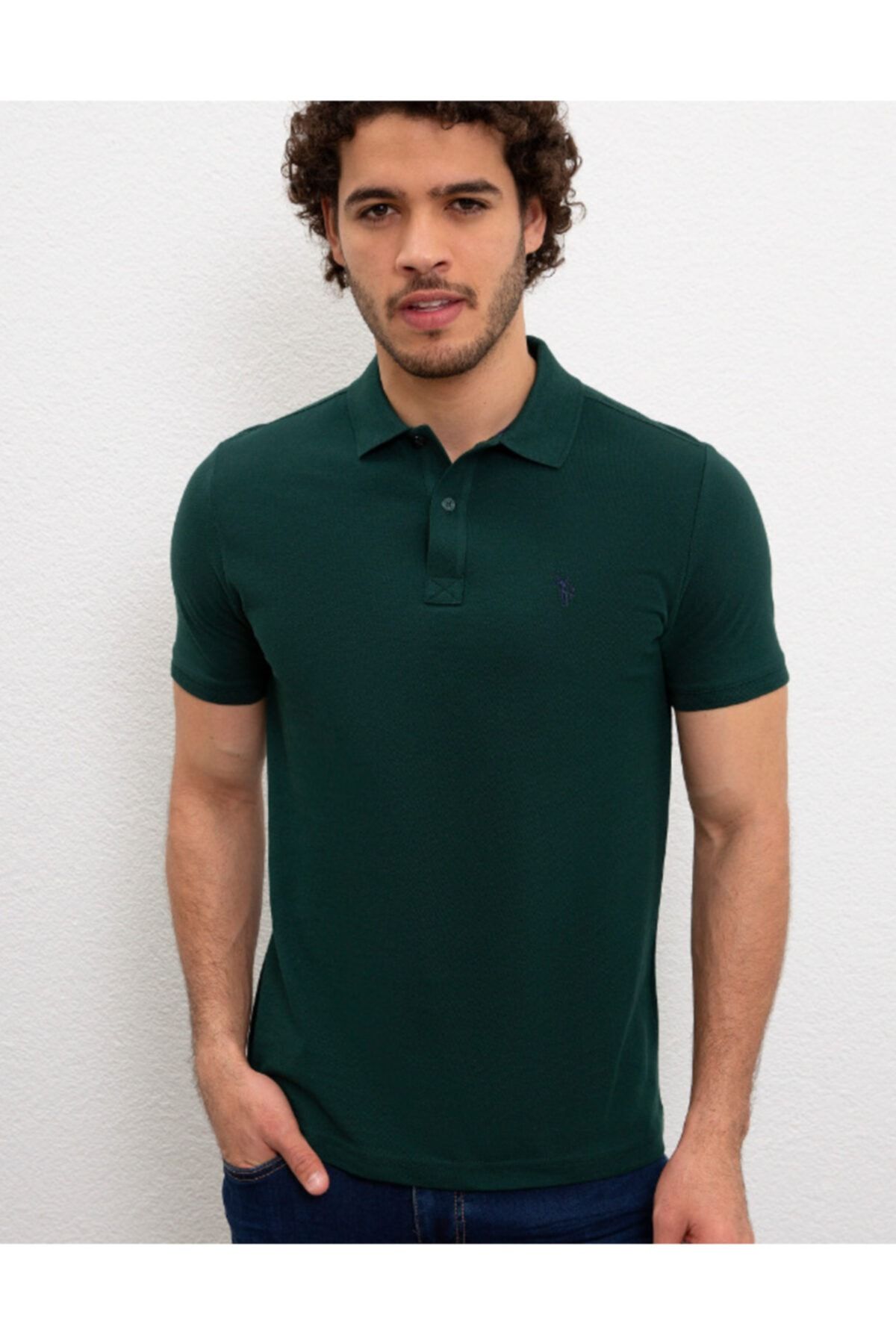 U.S. Polo Assn. Erkek Yeşil Polo Yaka T-shirt