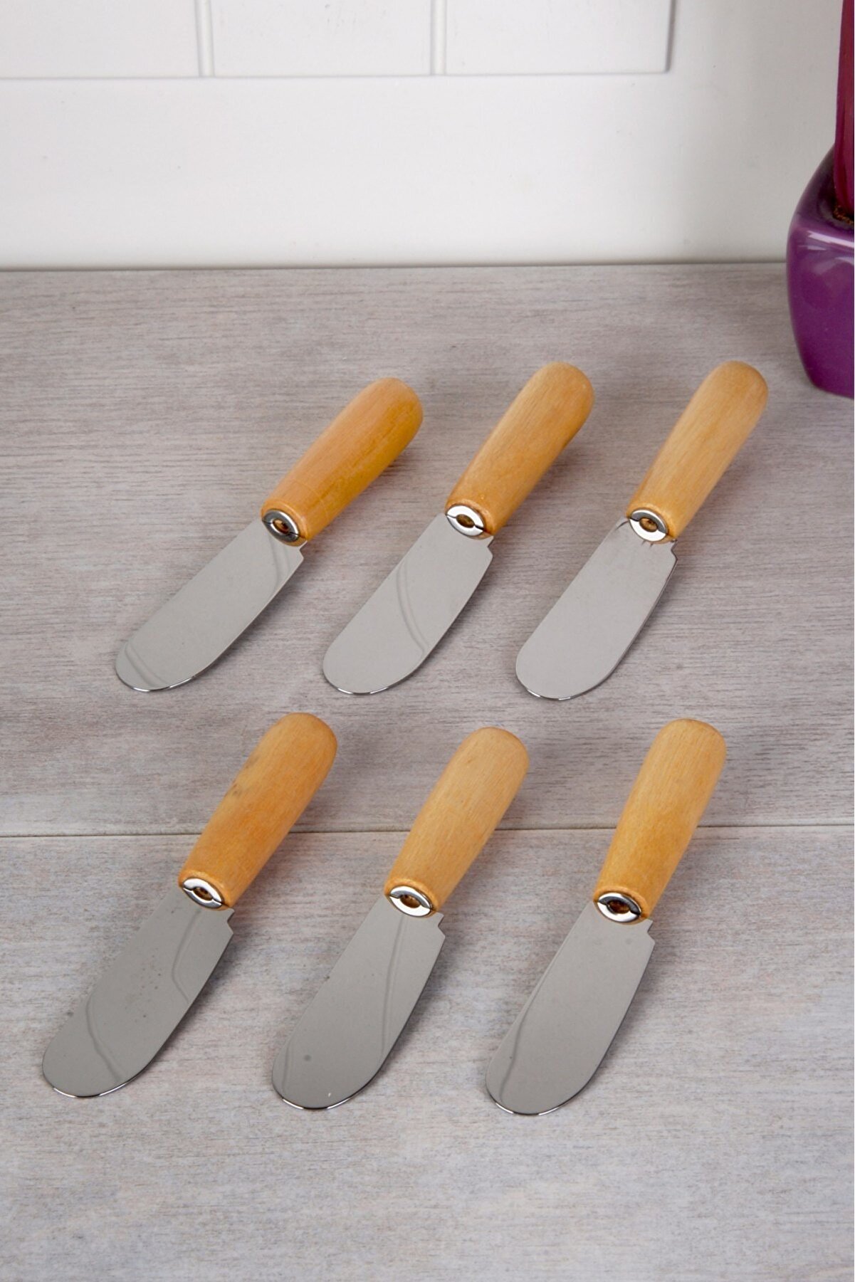 Queen's Kitchen Bambu Saplı 6 Adet Tereyağı Reçel Bıçağı