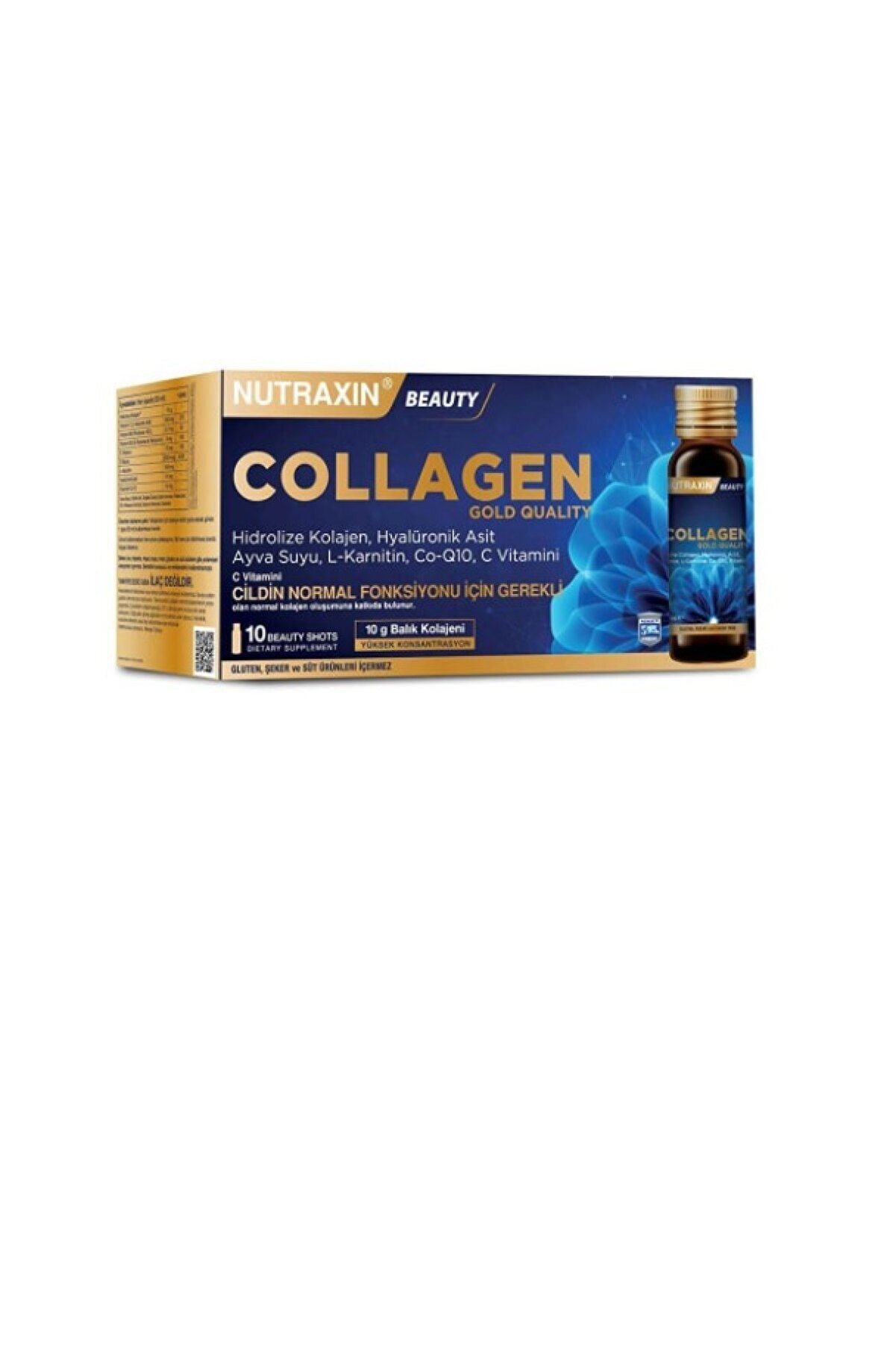 Nutraxin Takviye Kolajen - Beauty Gold Collagen   Takviye Edici Gıda 10x50ml