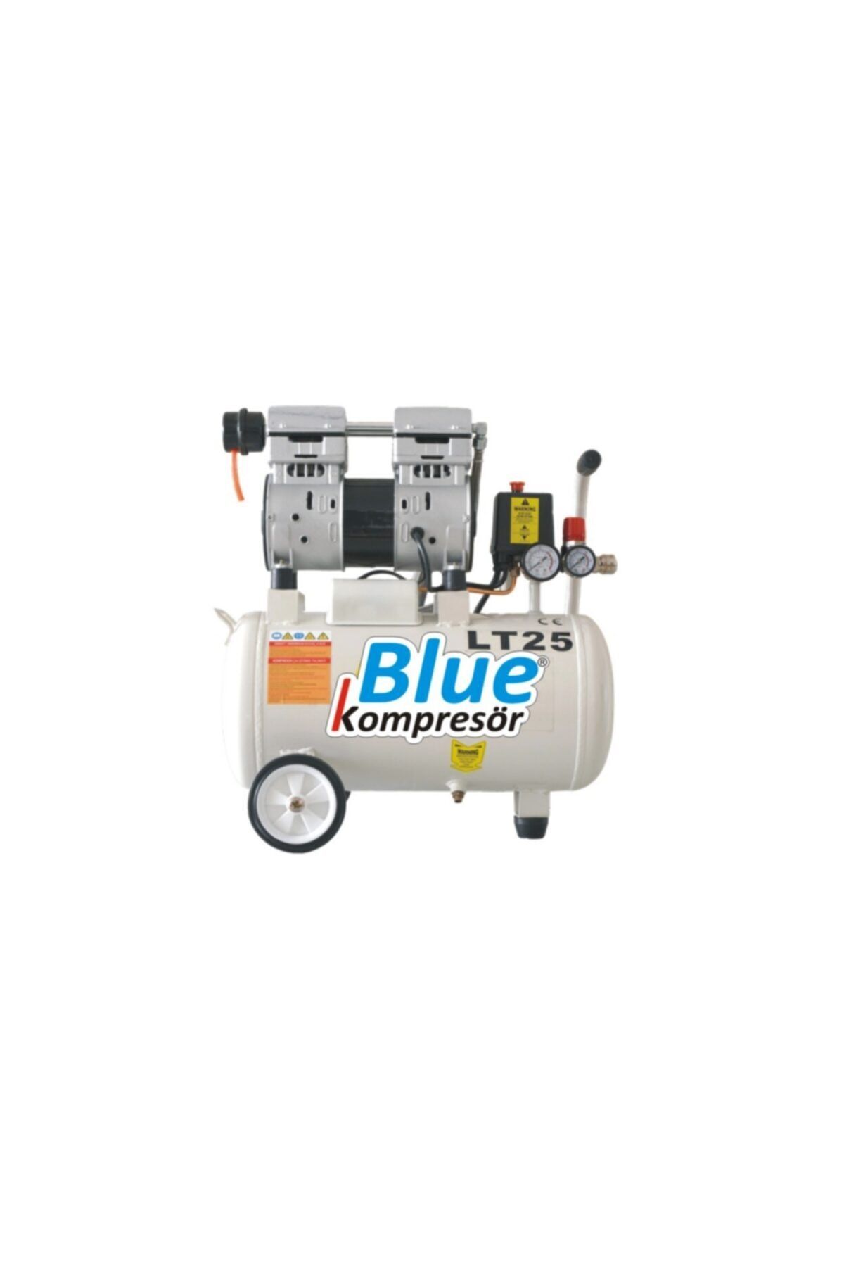 POWER Blue Sessiz Ve Yağsız 25 Litre. 1 Hp. 220 Volt. 8 Bar. Pistonlu Kompresör