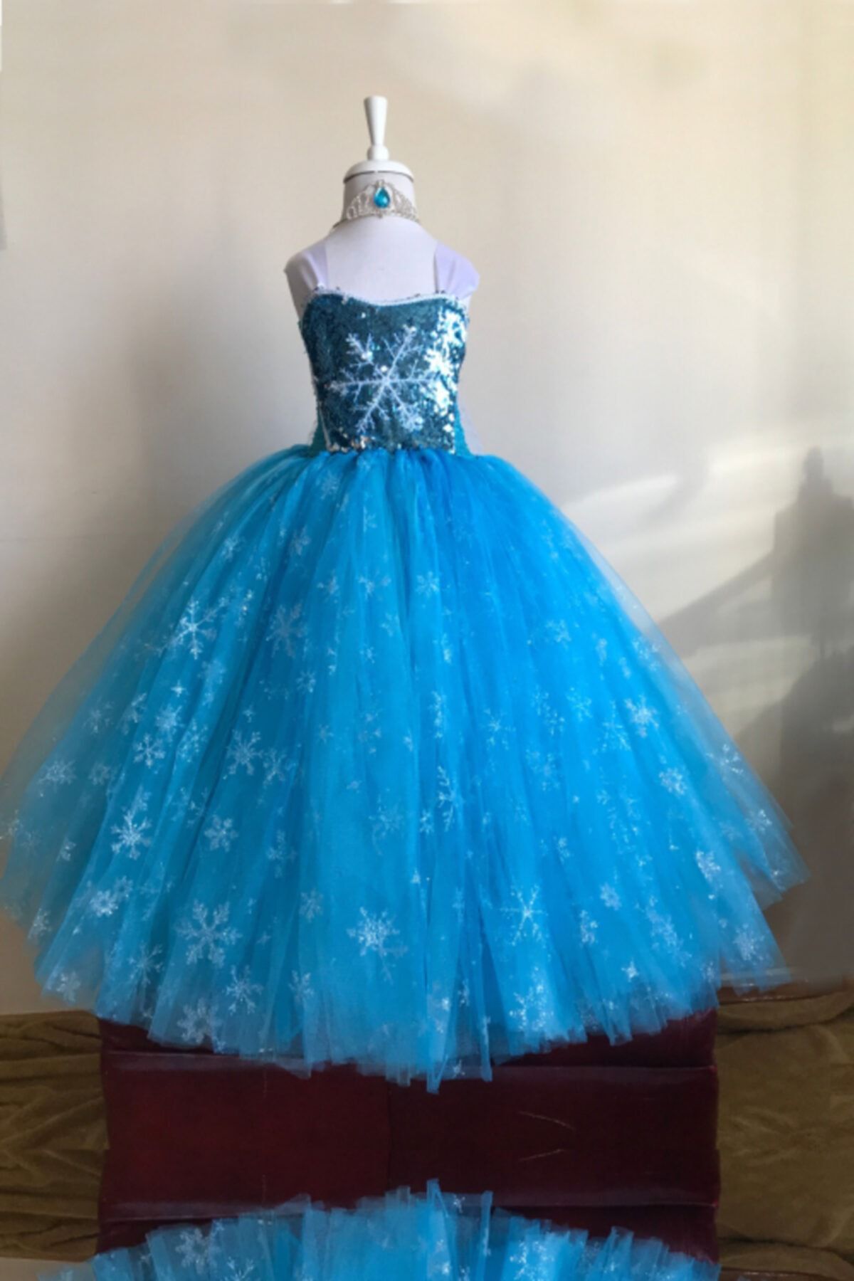 Bremen Kız Çocuk Mavi Frozen Temalı Elsa Figürlü  Elbise