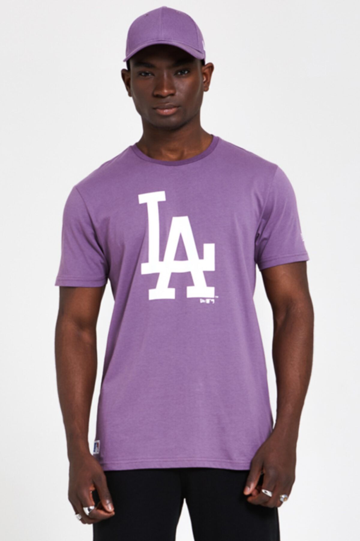 NEW ERA Erkek Mor Los Angeles Dodgers  T-shirt