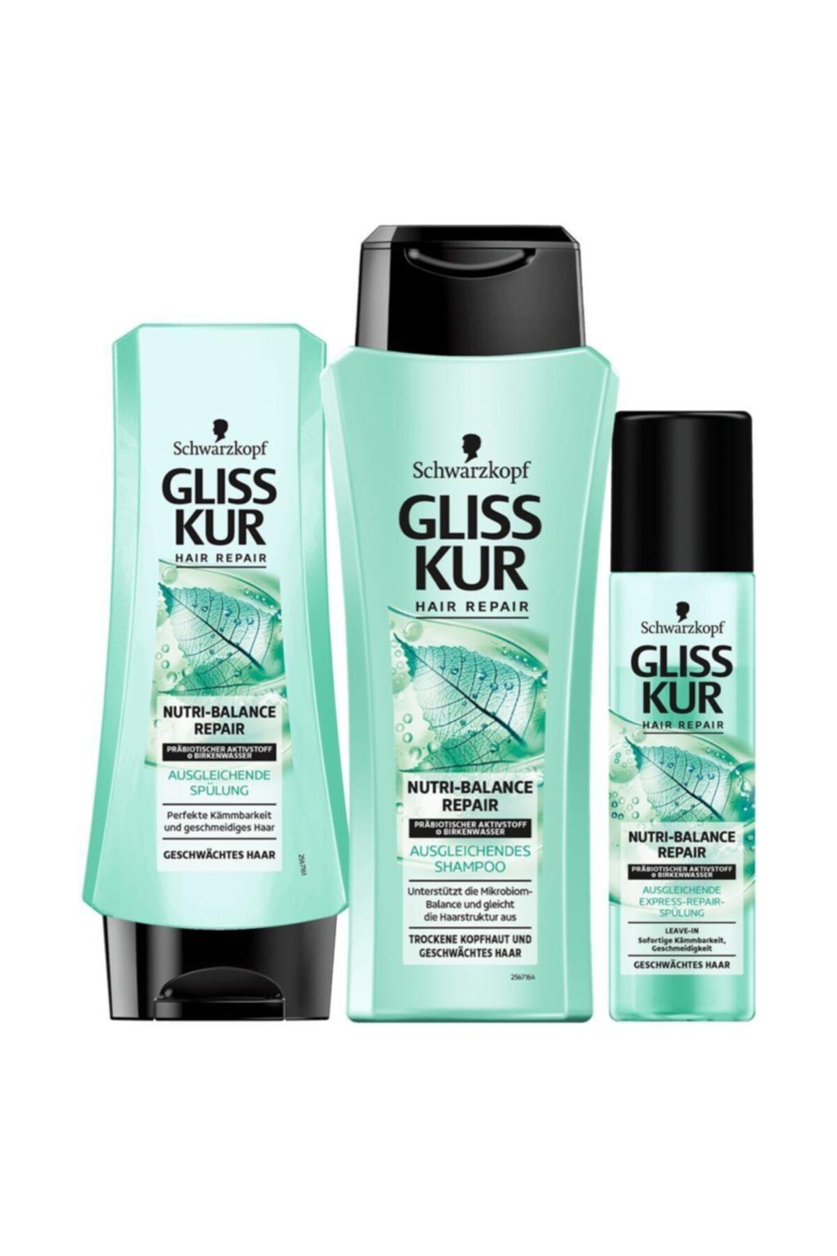 Gliss Nutribalance Repair Şampuan + Krem + Losyon 3'lü Set