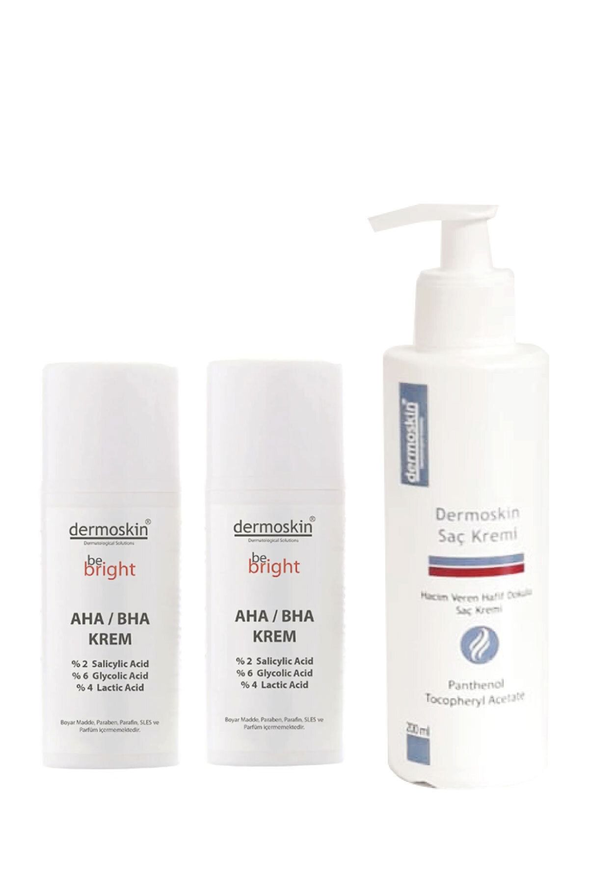 Dermoskin Lekeli Ciltlere Özel Be Bright Aha Bha Krem 2'li Avantaj Paket + Saç Kremi 8697796002015