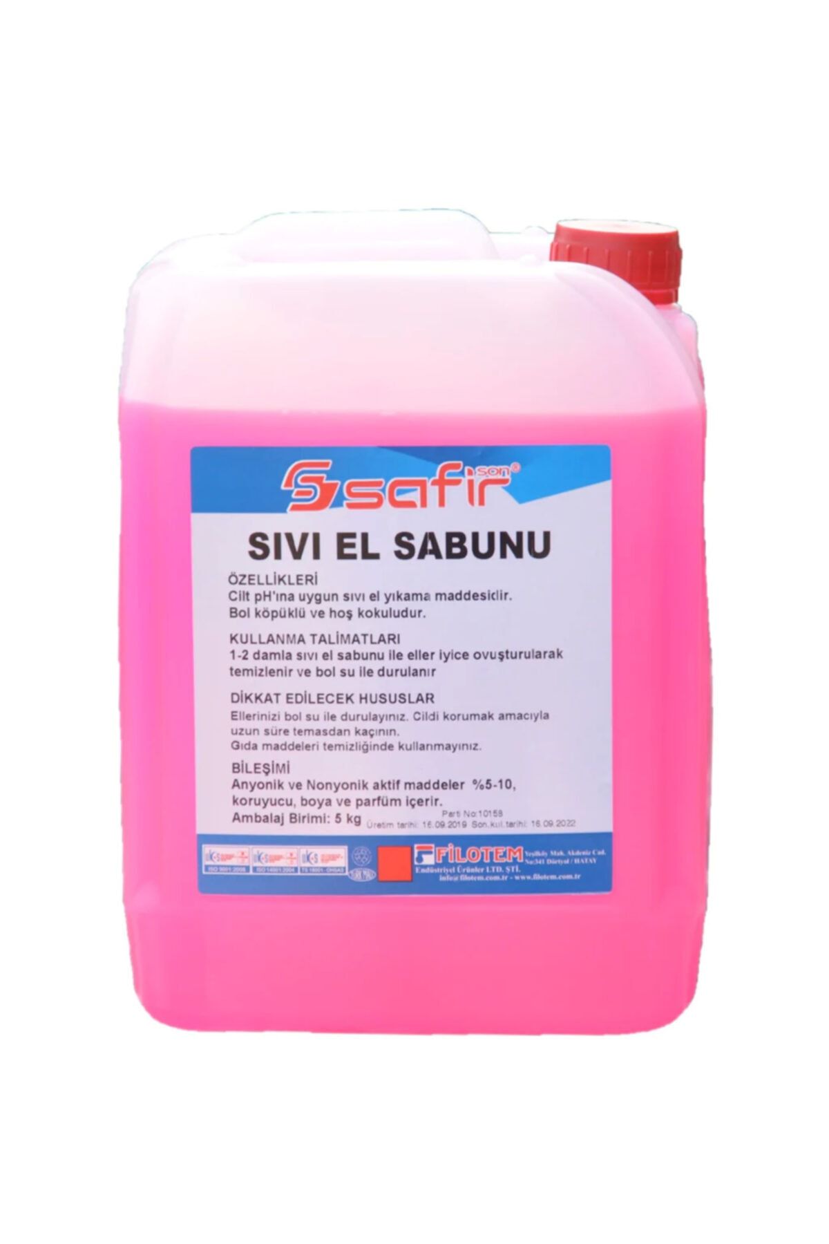 Safir Sıvı El Sabunu 5 Kg