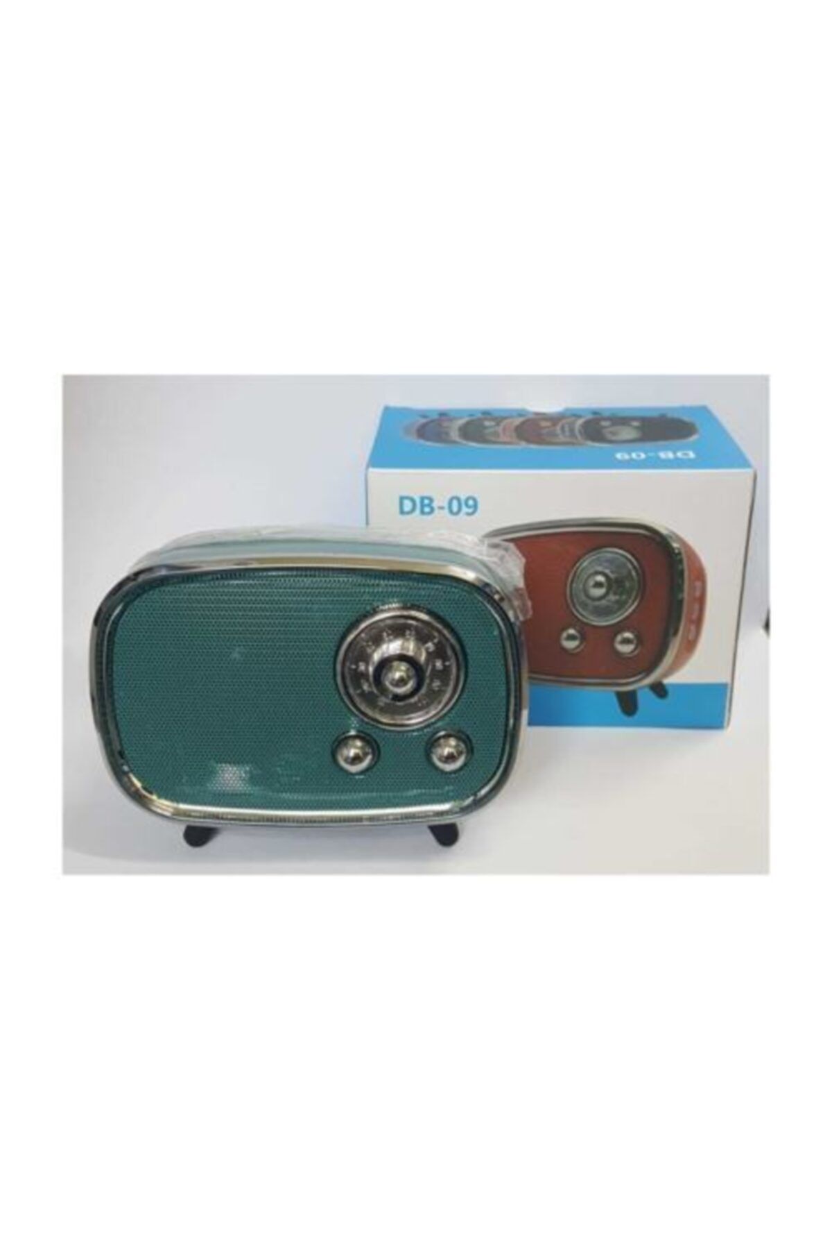 JUNGLEE Db-09 Mini Retro Style Bluetooth Hoparlör Fm Radyo Sd Kart Ve Usb Girişli Speaker Yeşil