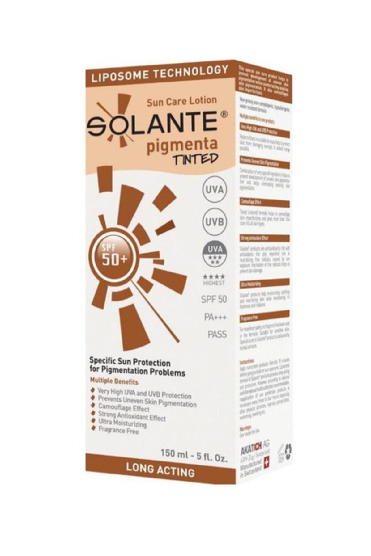 Solante Pigmenta Tinted Koyu Lekelere Karşı Güneş Losyonu Spf 50+