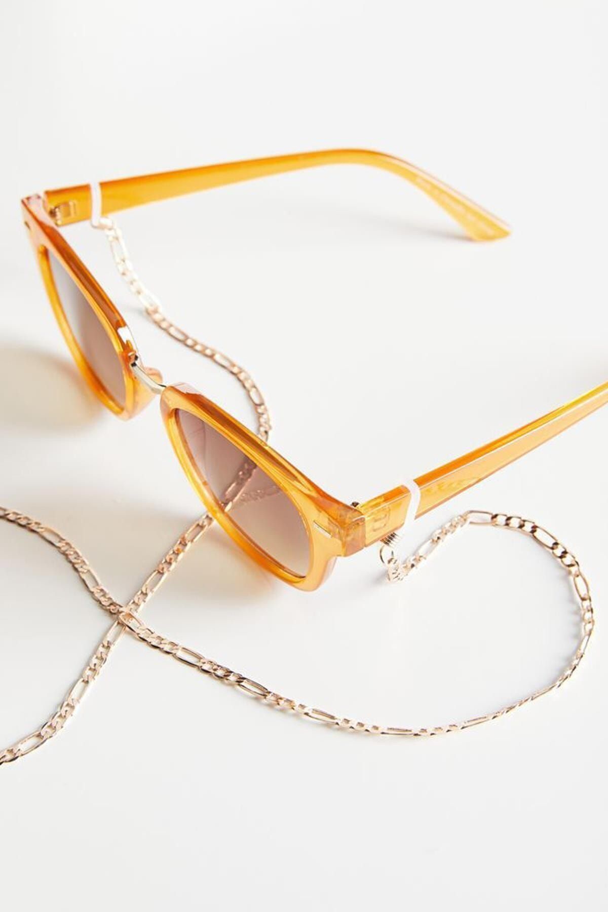 X-Lady Accessories Kalın Zincir Şavin Gözlük Ipi Altın Kaplama