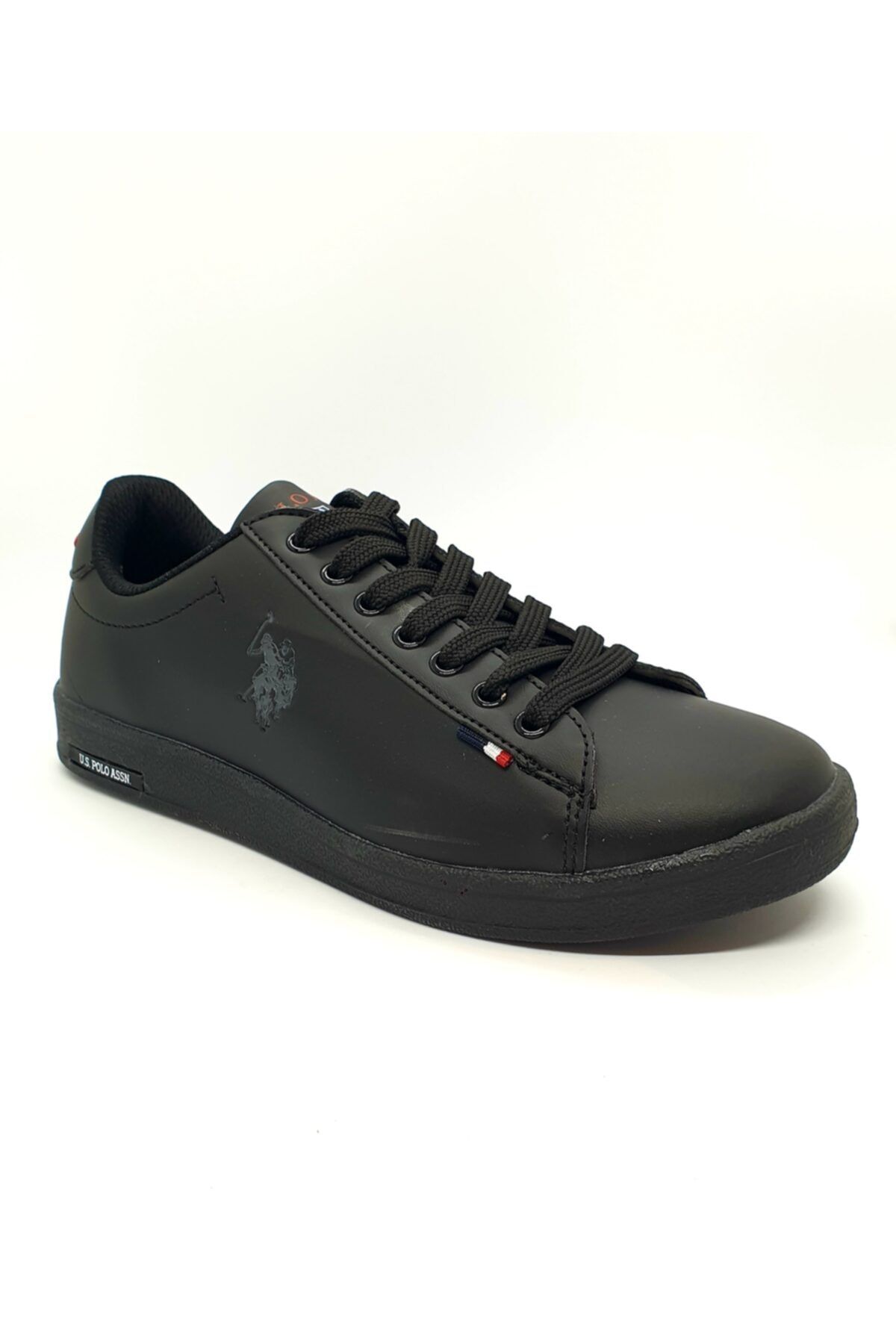 U.S. Polo Assn. Unisex Siyah Bağcıklı Sneaker Ayakkabı