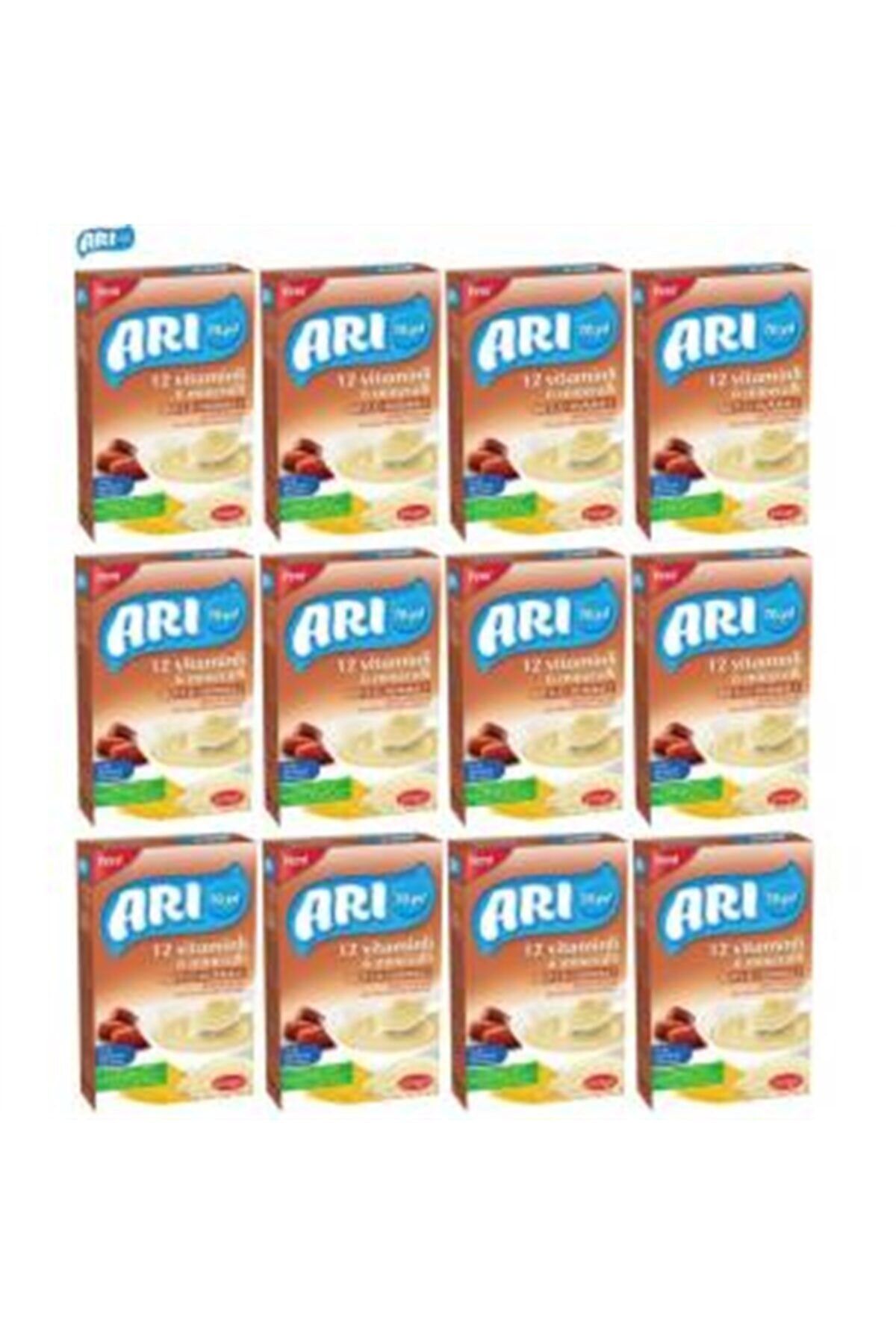 ARI 12 Vitaminli 6 Mineralli Hurmalı Pirinç Unu Bebek Maması 200 gr 12 li Kaşık Maması