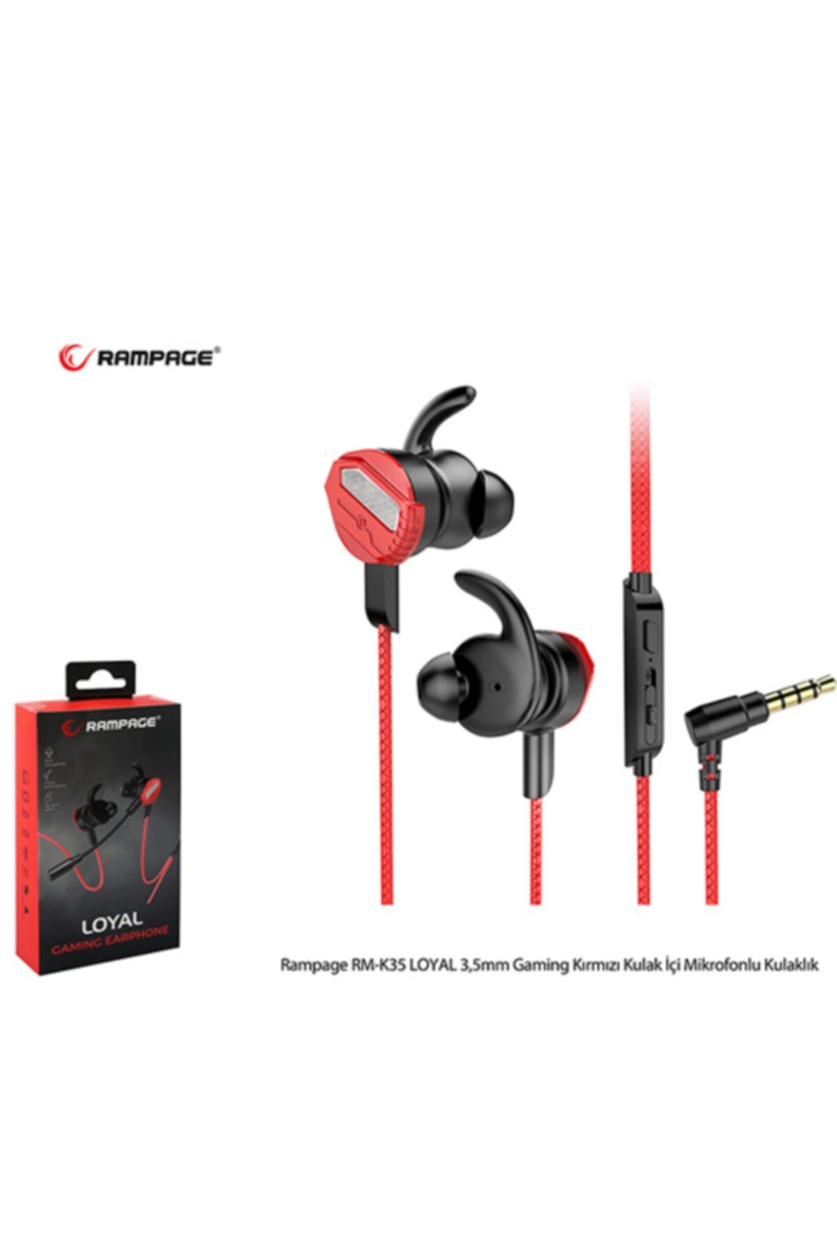 Rampage Rm-k35 Loyal 3,5mm Gaming Kulak Içi Mikrofonlu Kulaklık 2li Hd Mikrofon Özelliği