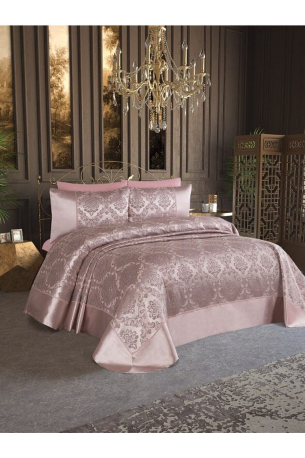 Homeart Pudra Şık Elyaflı Astarlı Çift Kişilik Yatak
