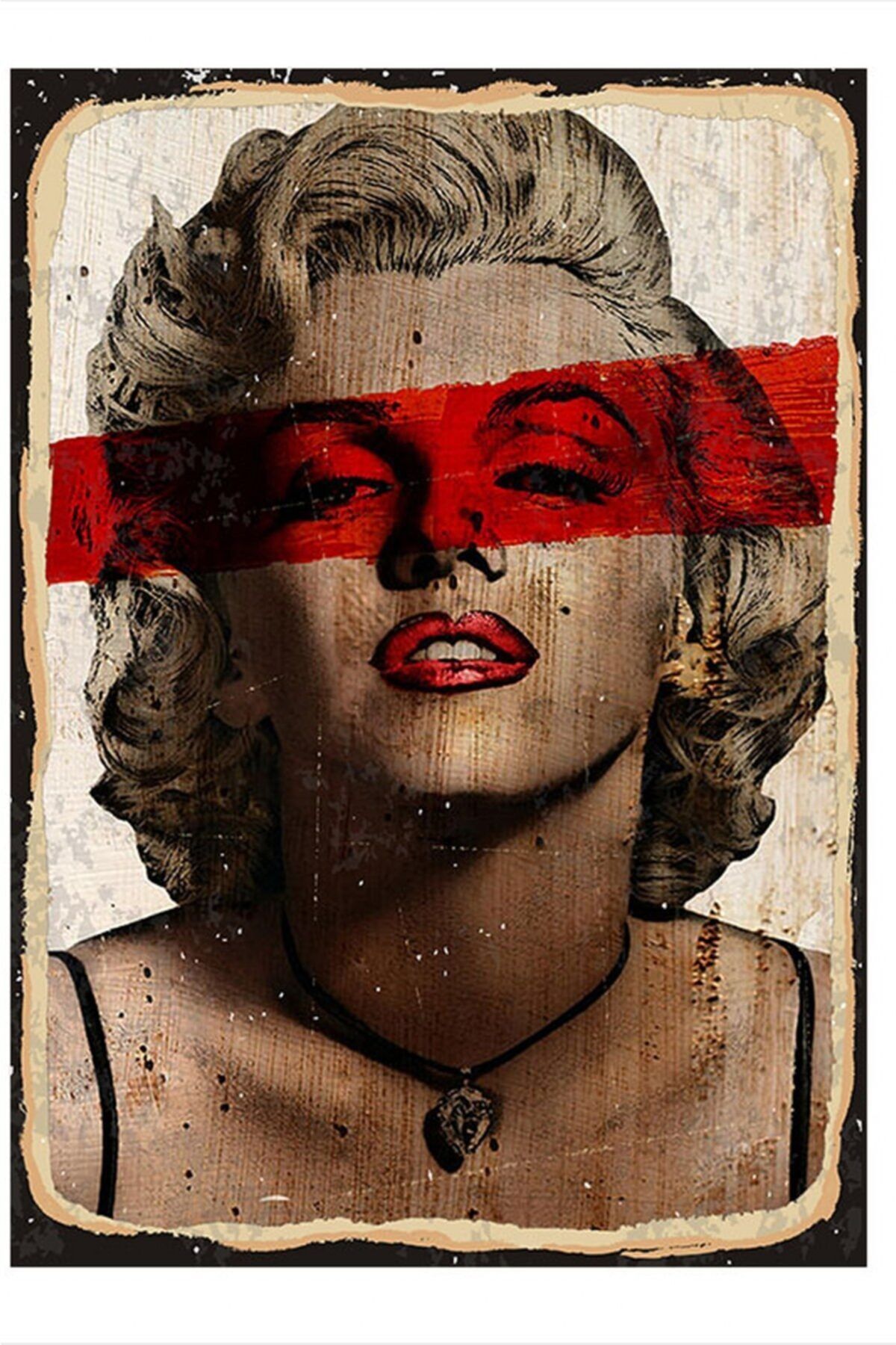 Tablomega Marilyn Monroe Hediyelik Ahşap Tablo 25cm X 35cm