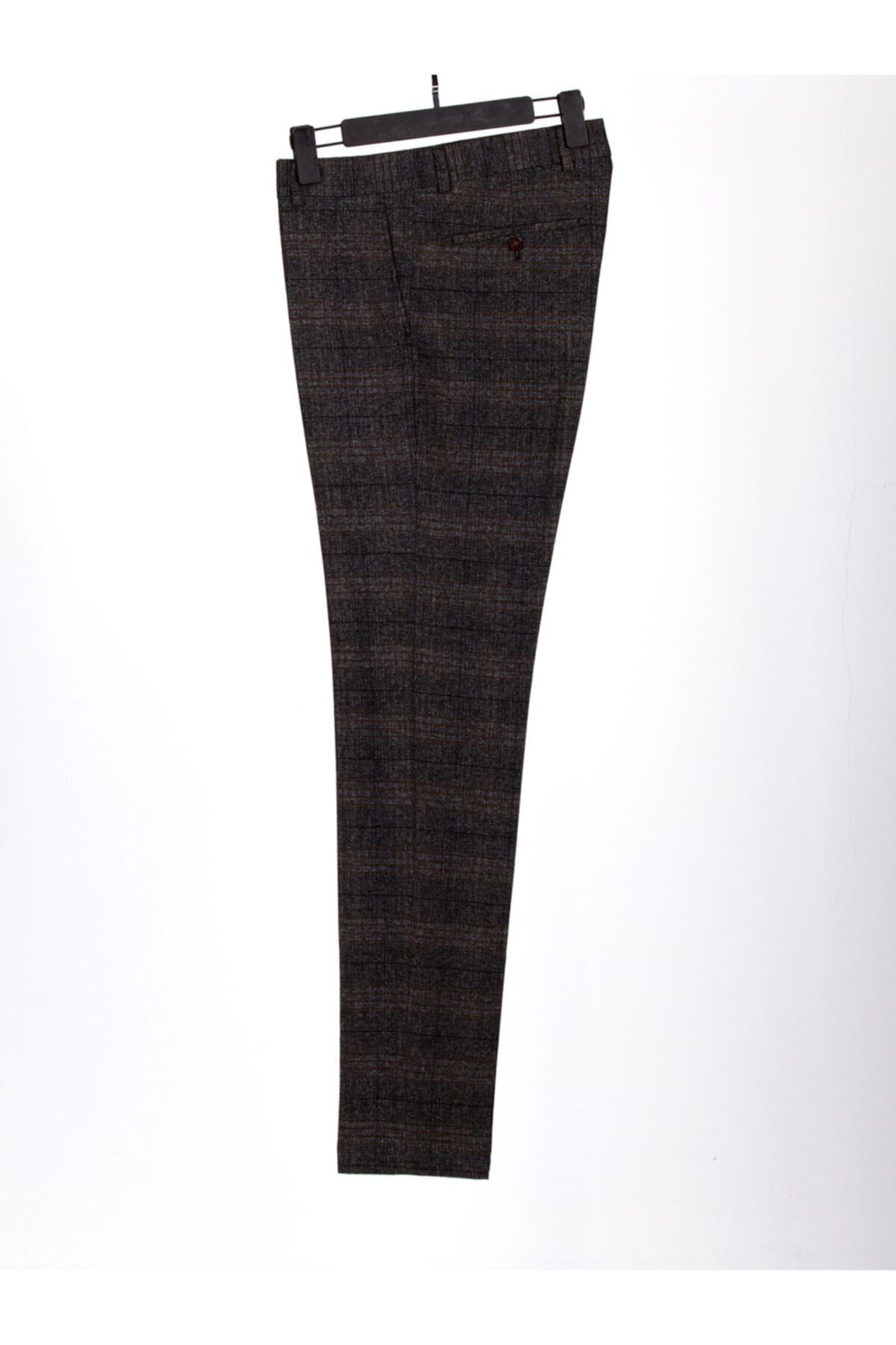 Mcr Erkek Kahverengi Model Super Slim Kumaş Pantolon 38909