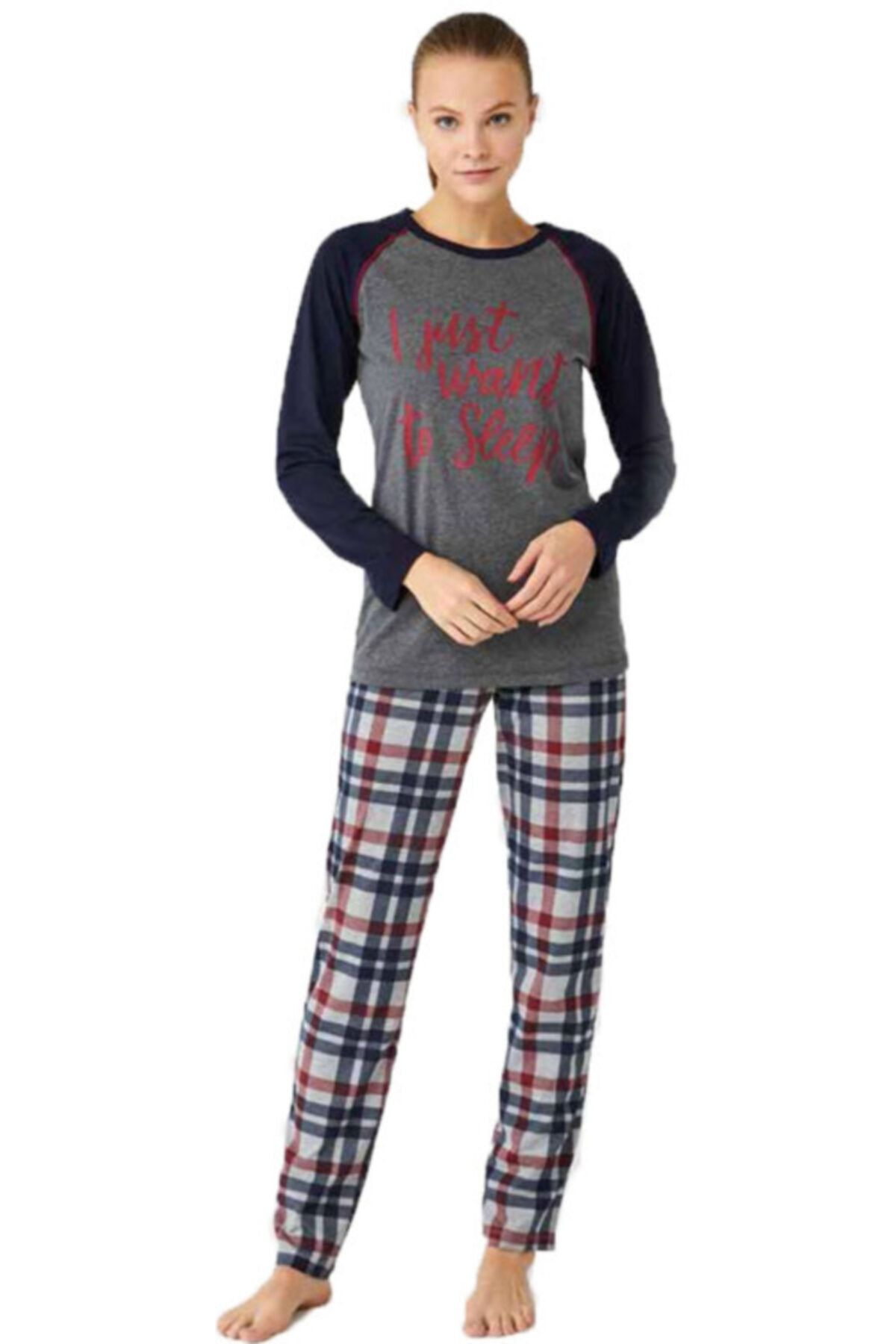 Mod Collection Kadın Ekoseli Pijama Takımı