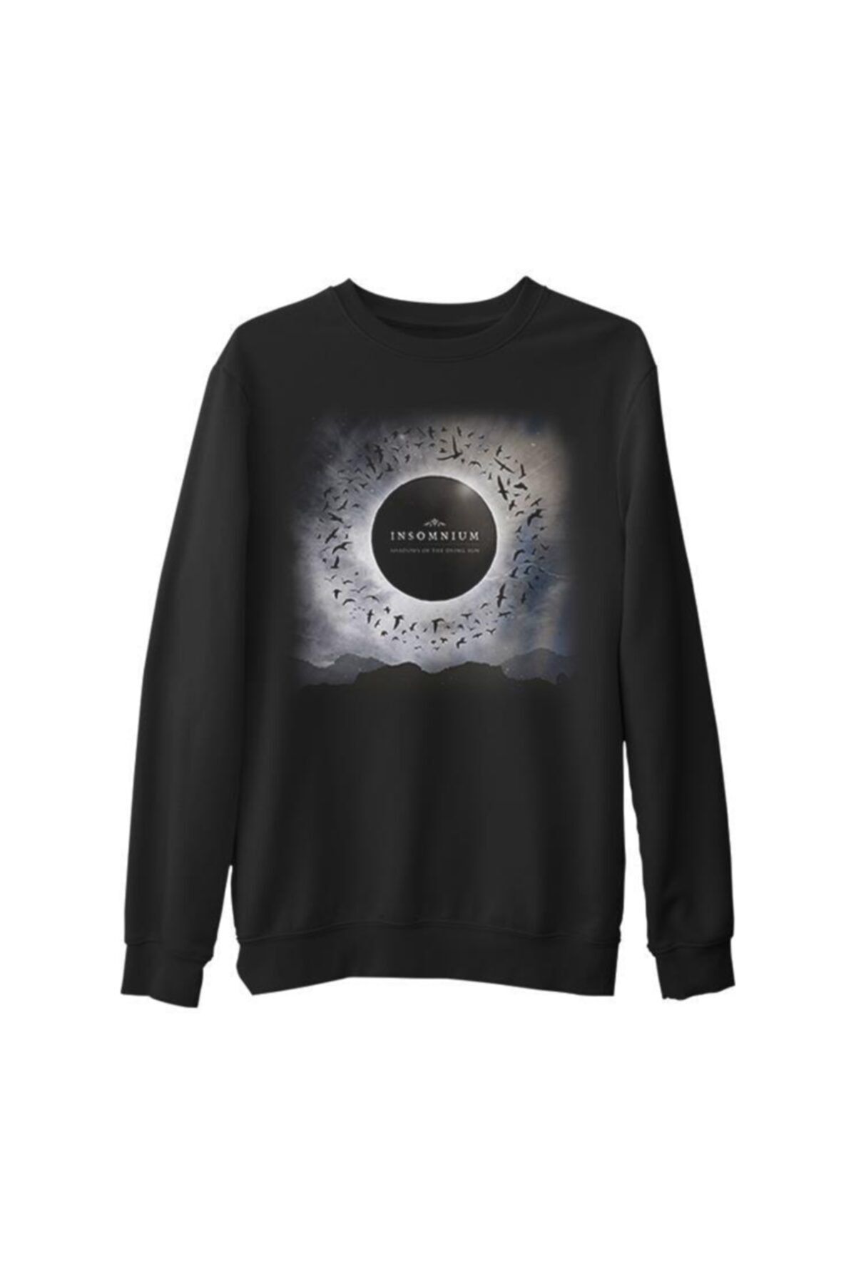 Lord T-Shirt Unisex Siyah Baskılı Kalın Büyük Beden Sweatshirt