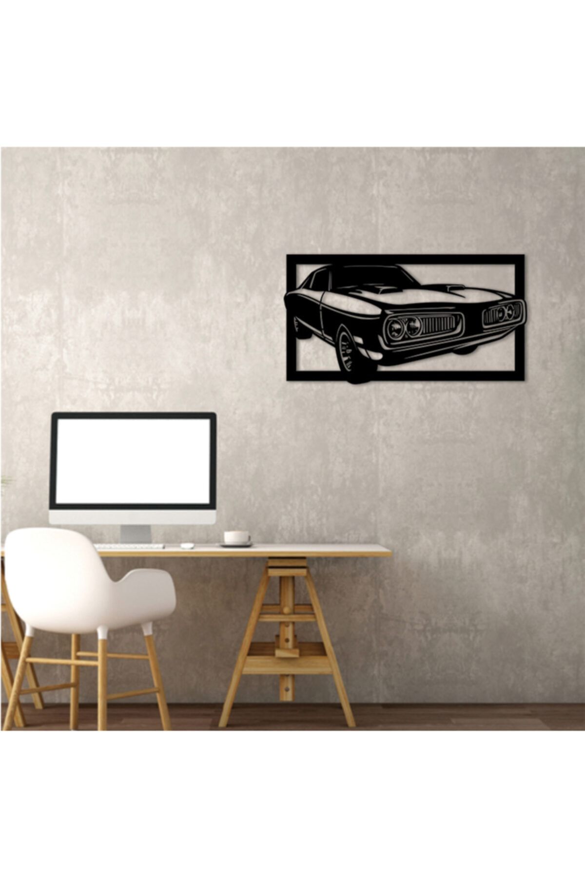 Pika Tasarım Dodge V.1 - Ahşap Tablo - Ahşap Duvar Dekorasyonu