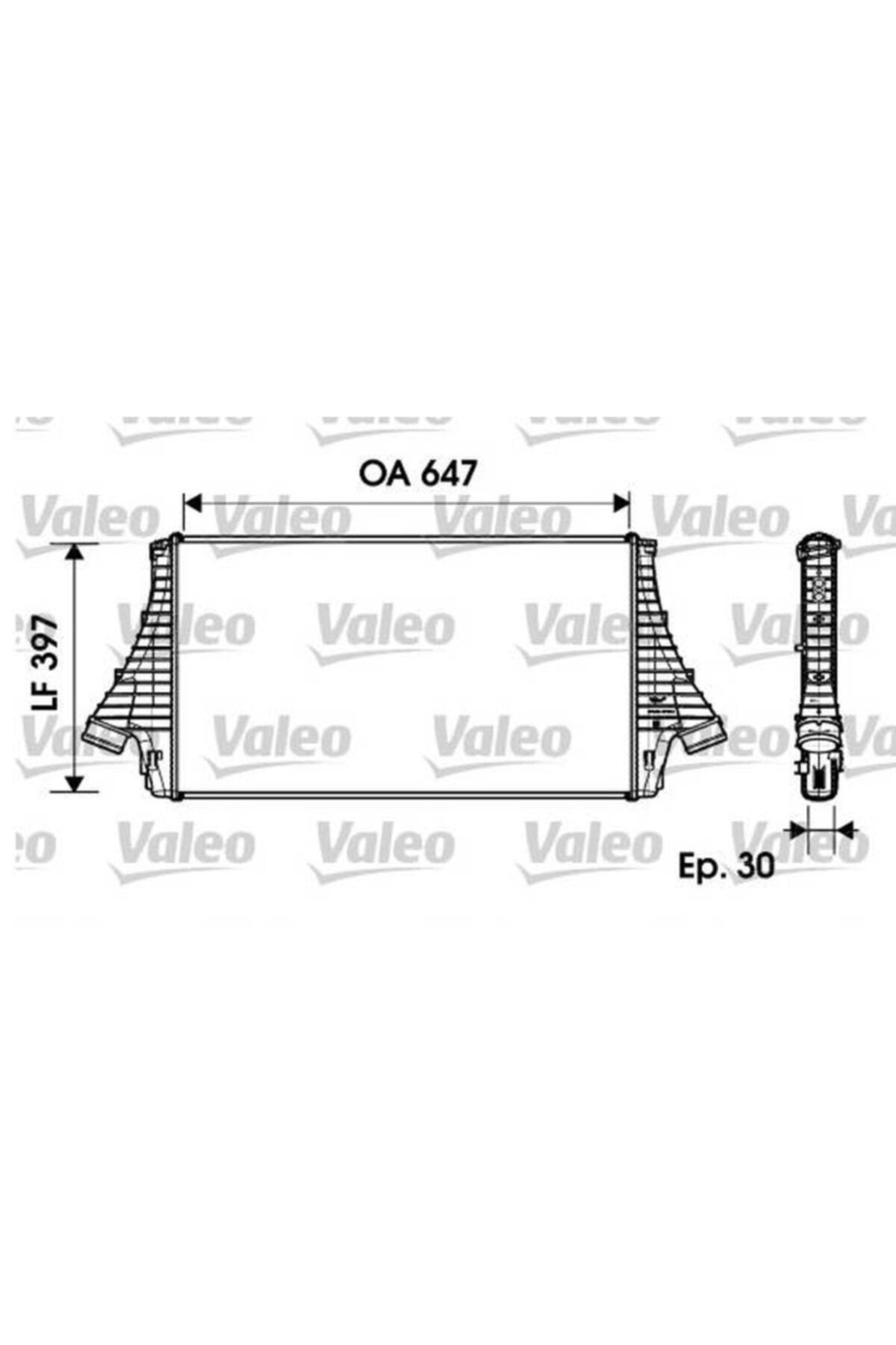 Valeo Turbo Radyatoru Intercooler Opel Vectra C-Signum Saab 9-3 650X397.4X20 Alplbrz