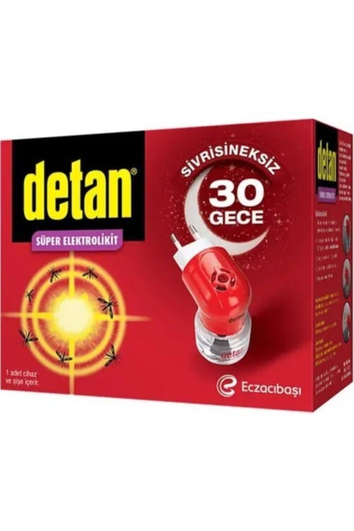 Detan Süper Elektrolikit Sivrisineksiz 30 Gece 1 Cihaz ve Şişe