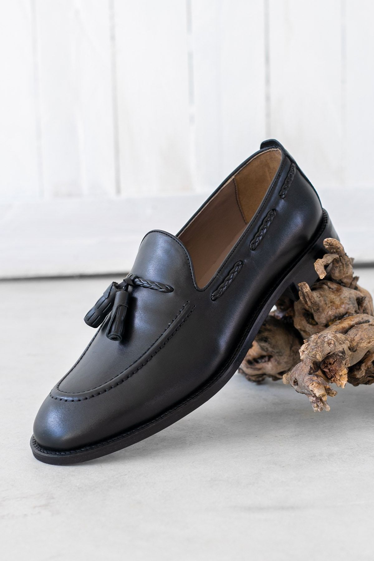 Deery Erkek Siyah Hakiki Deri Loafer Ayakkabı