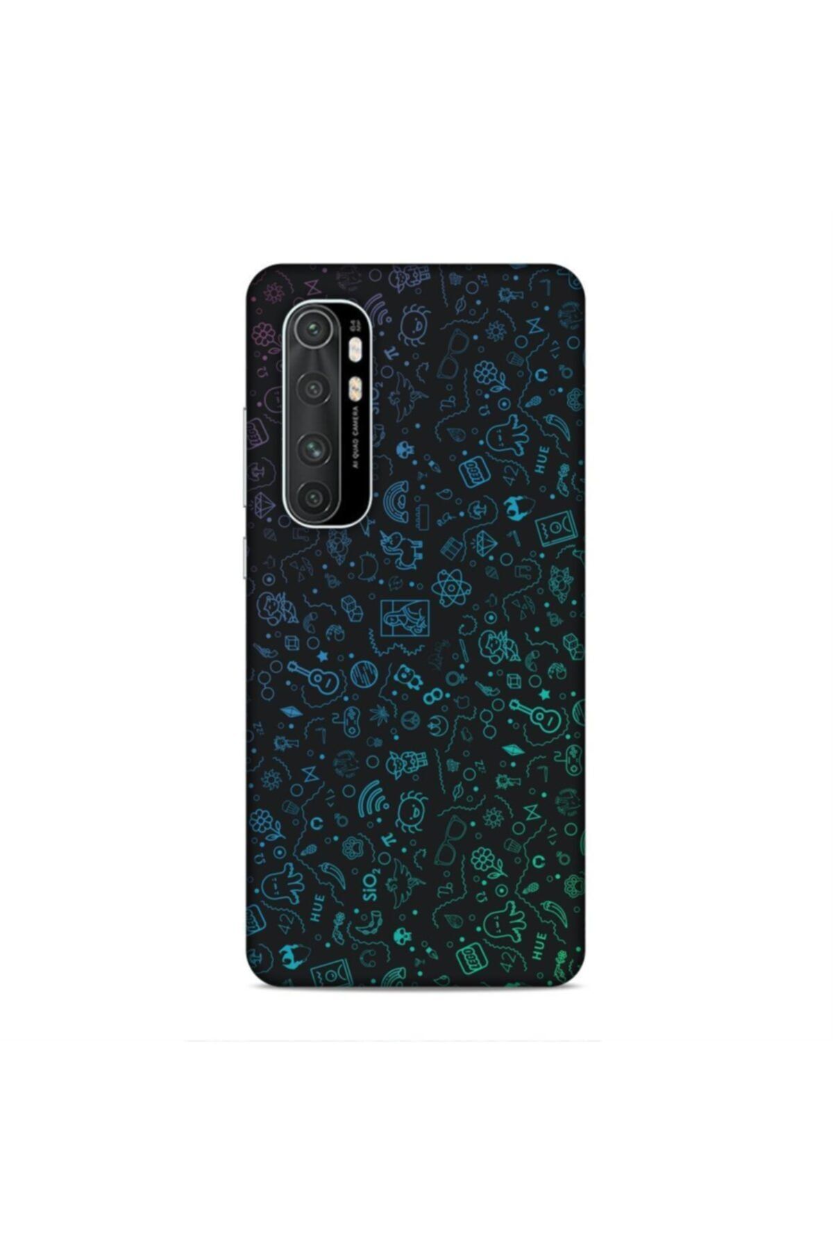 Pickcase Xiaomi Mi Note 10 Lite Desenli Arka Kapak Şekiller Kılıf