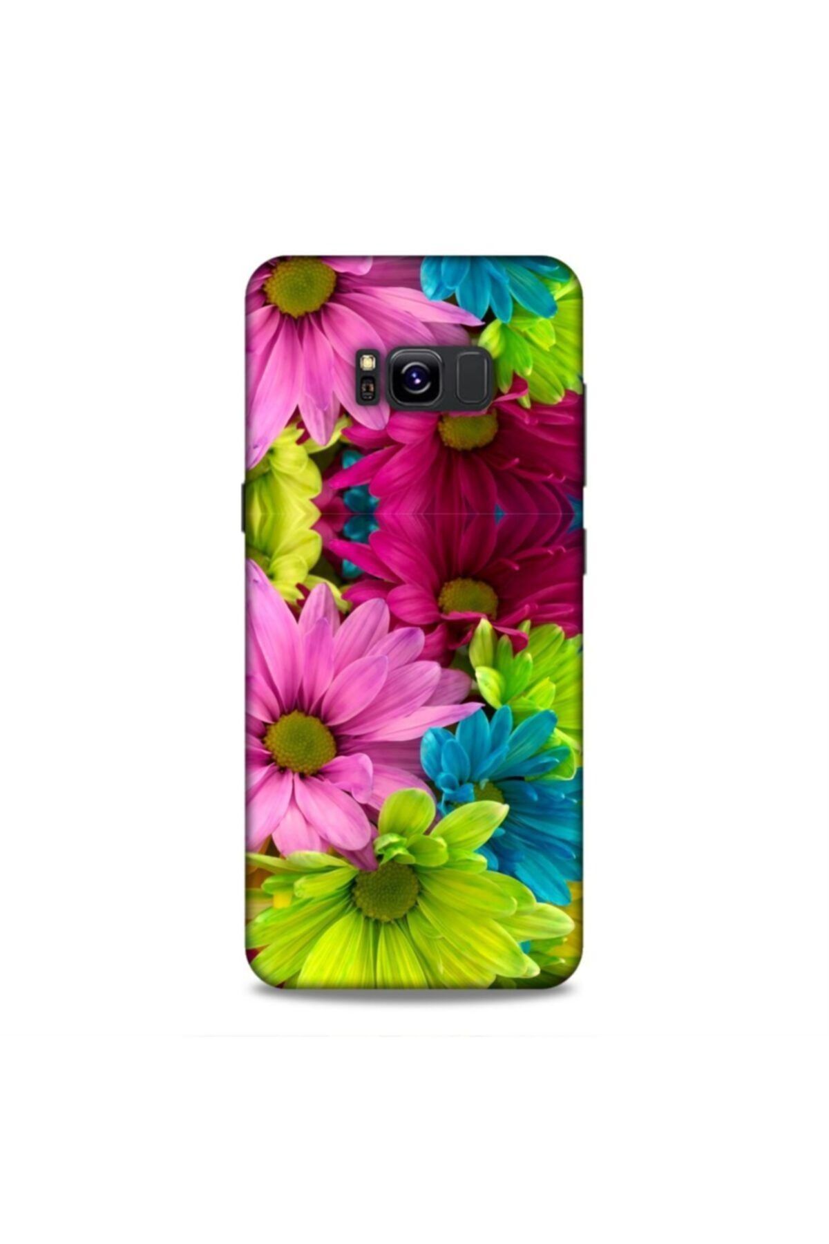 Pickcase Samsung Galaxy S8 Plus Desenli Arka Kapak Renkli Çiçekler Kılıf