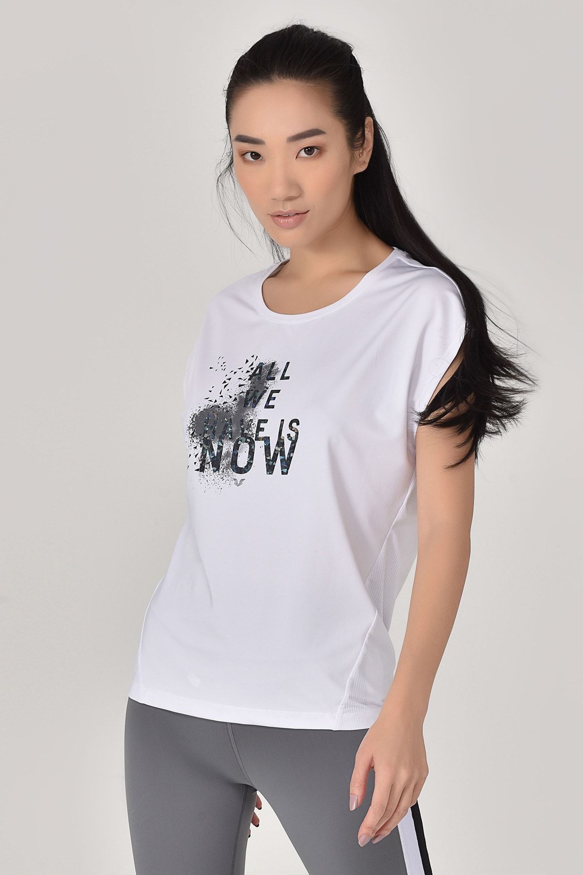 bilcee Beyaz Kadın T-Shirt GS-8602
