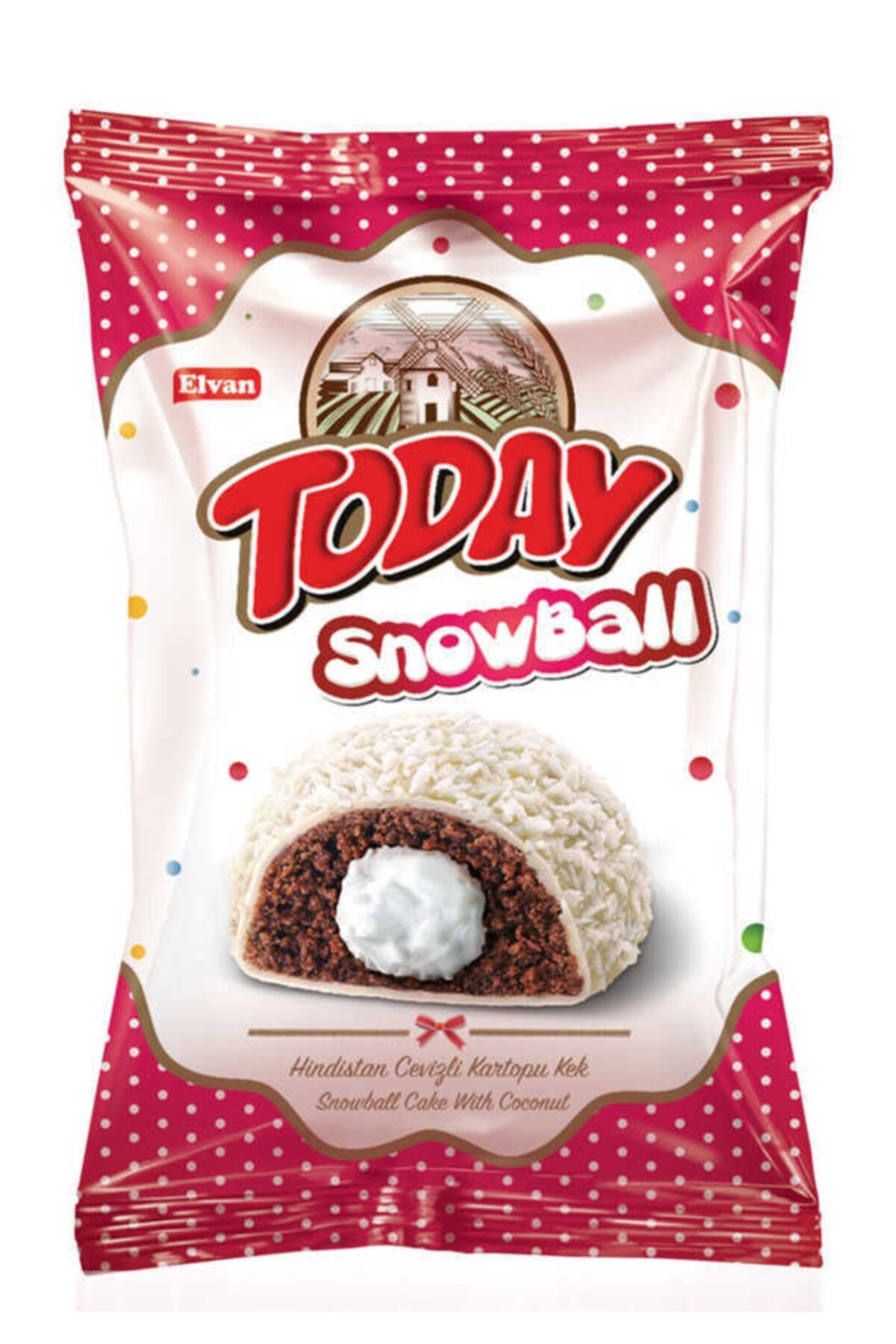 Elvan Today Snowball Hindistan Cevizli Kek 45 Gr. 24 Adet (1 Kutu)