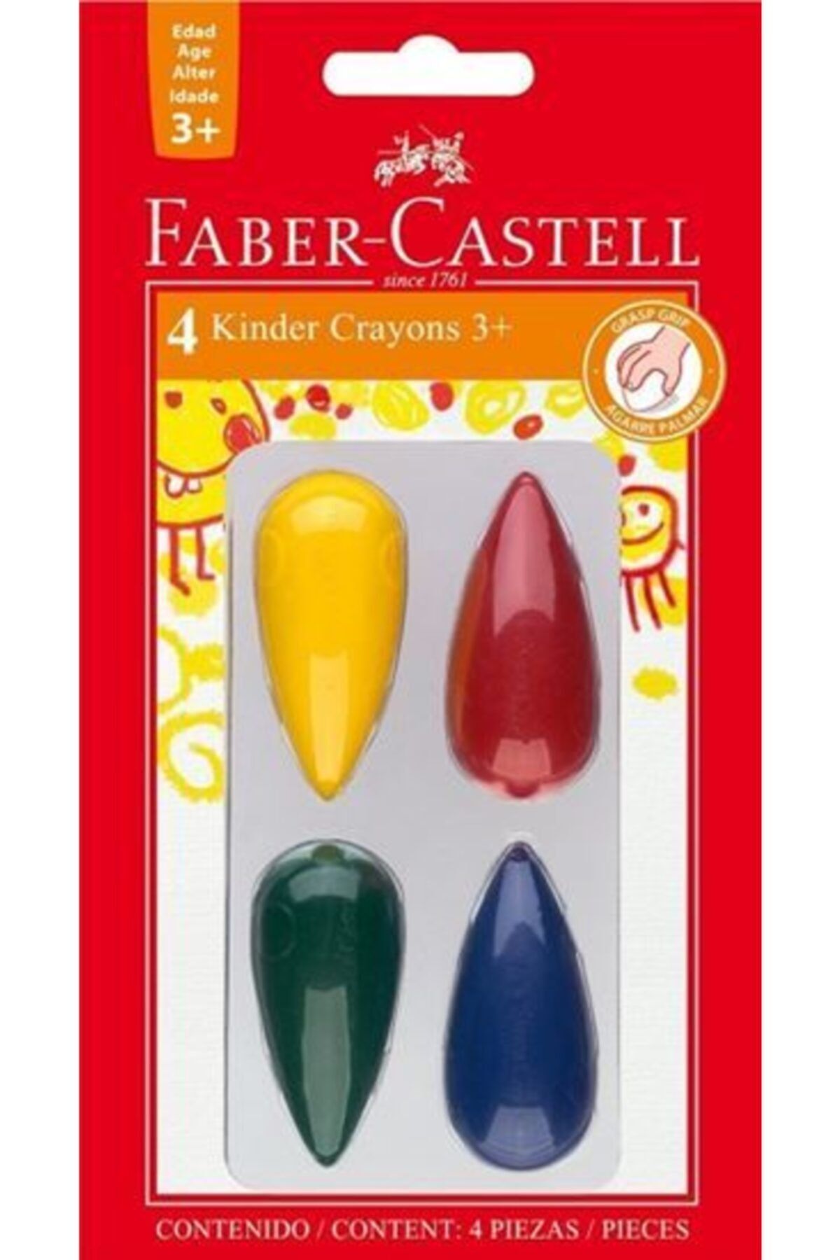 Faber Castell Damla Parmak Mum Boyası 4'lü
