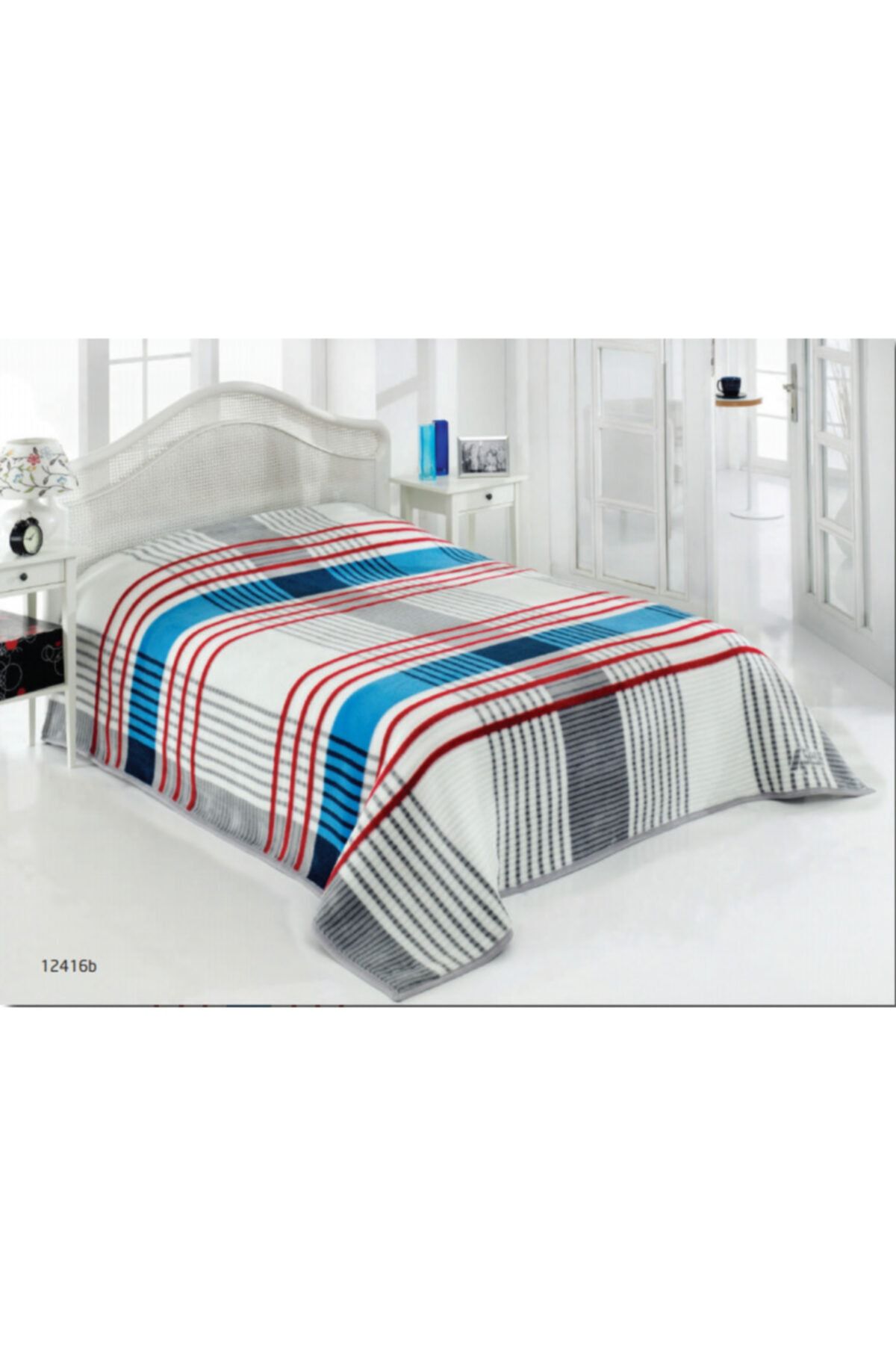 Sesli Home Lüks Peluş Battaniye 12416b Battal Boy 200X230 - Kalın Isıtan Battaniye