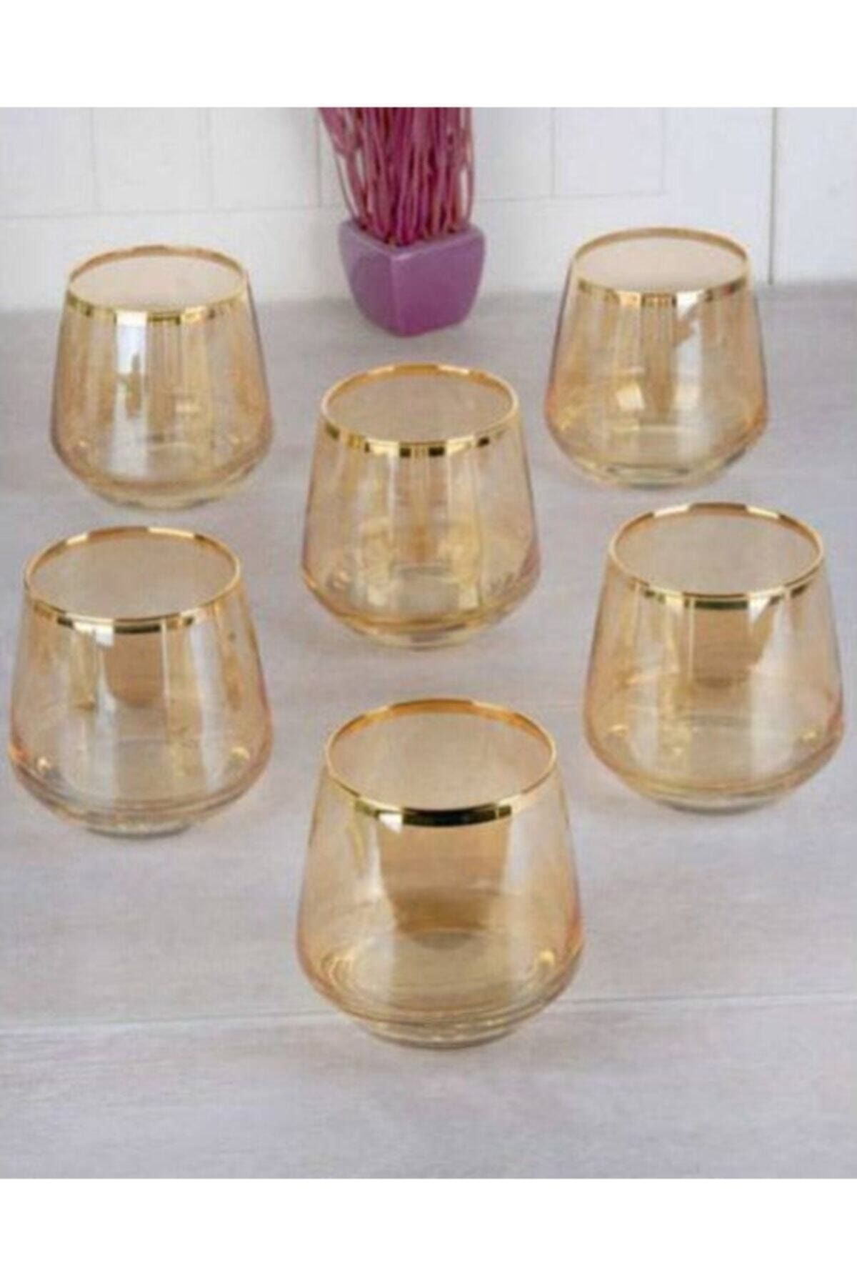 Genel Markalar Lal Gold Bal Rengi Su Bardağı Takımı