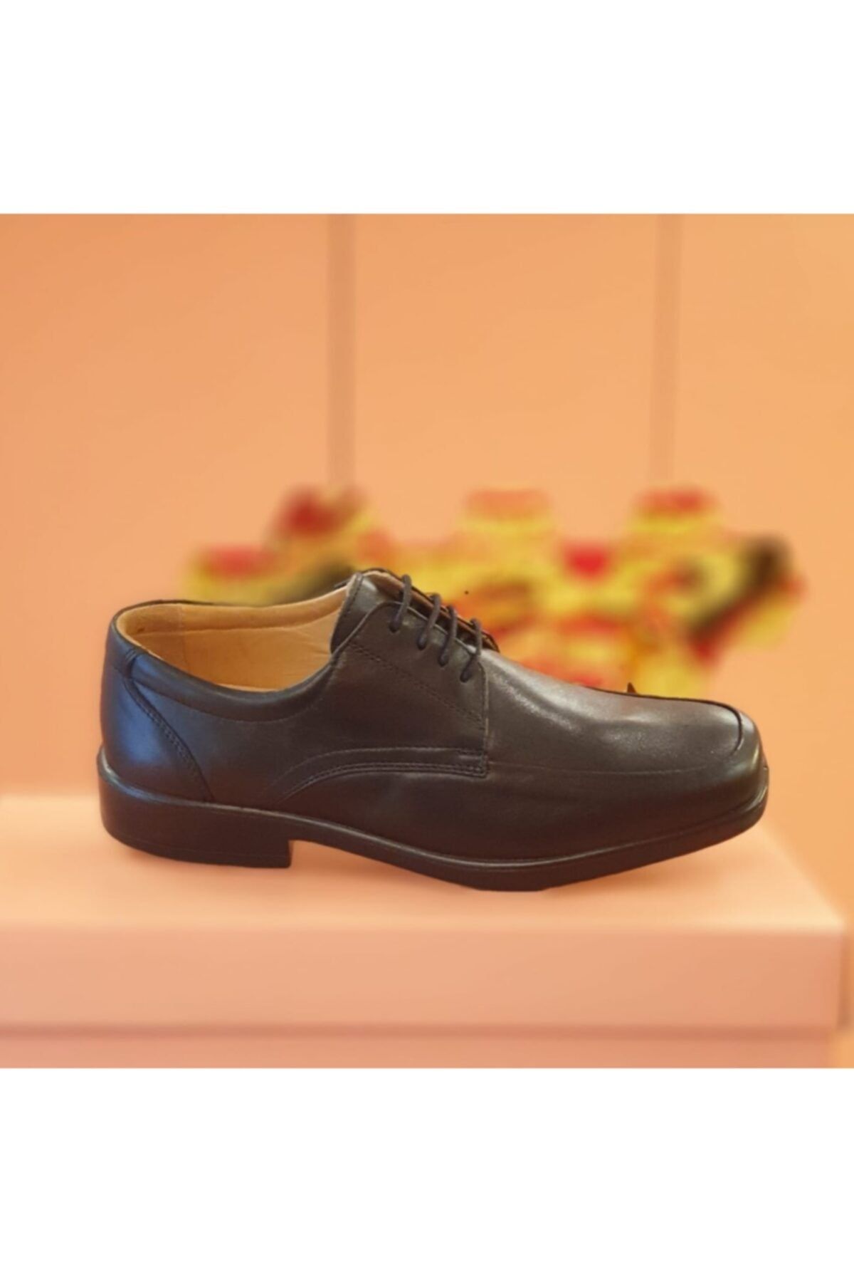 Esse Comfort Sistem Doğal Deri Siyah Bağcıklı Esnek Rahat Ve Taban Günlük Erkek Ayakkabı 854