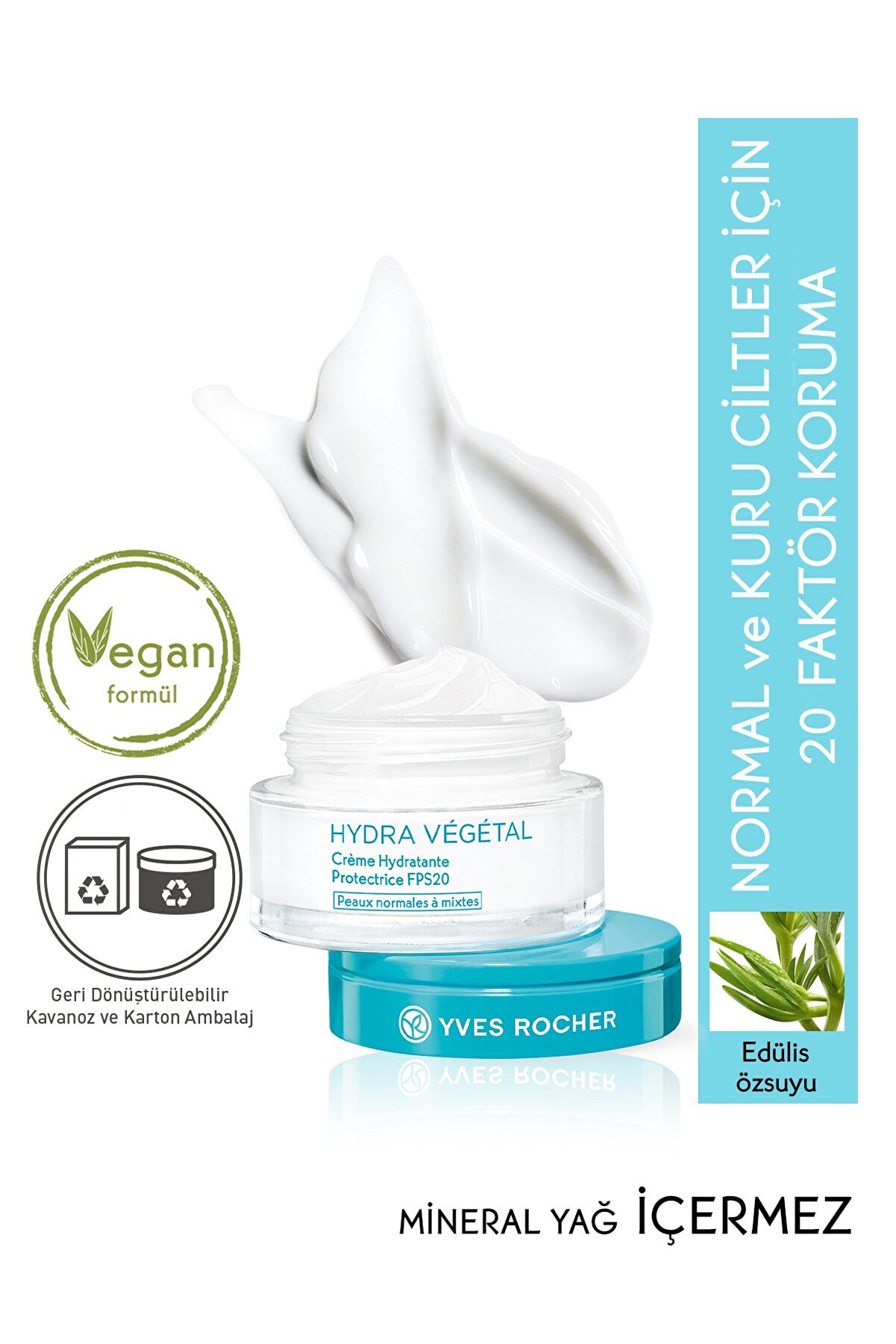Yves Rocher Hydra Vegetal - Derinlemesine Nemlendiren Yüz Kremi 20 GKF - 50 ml