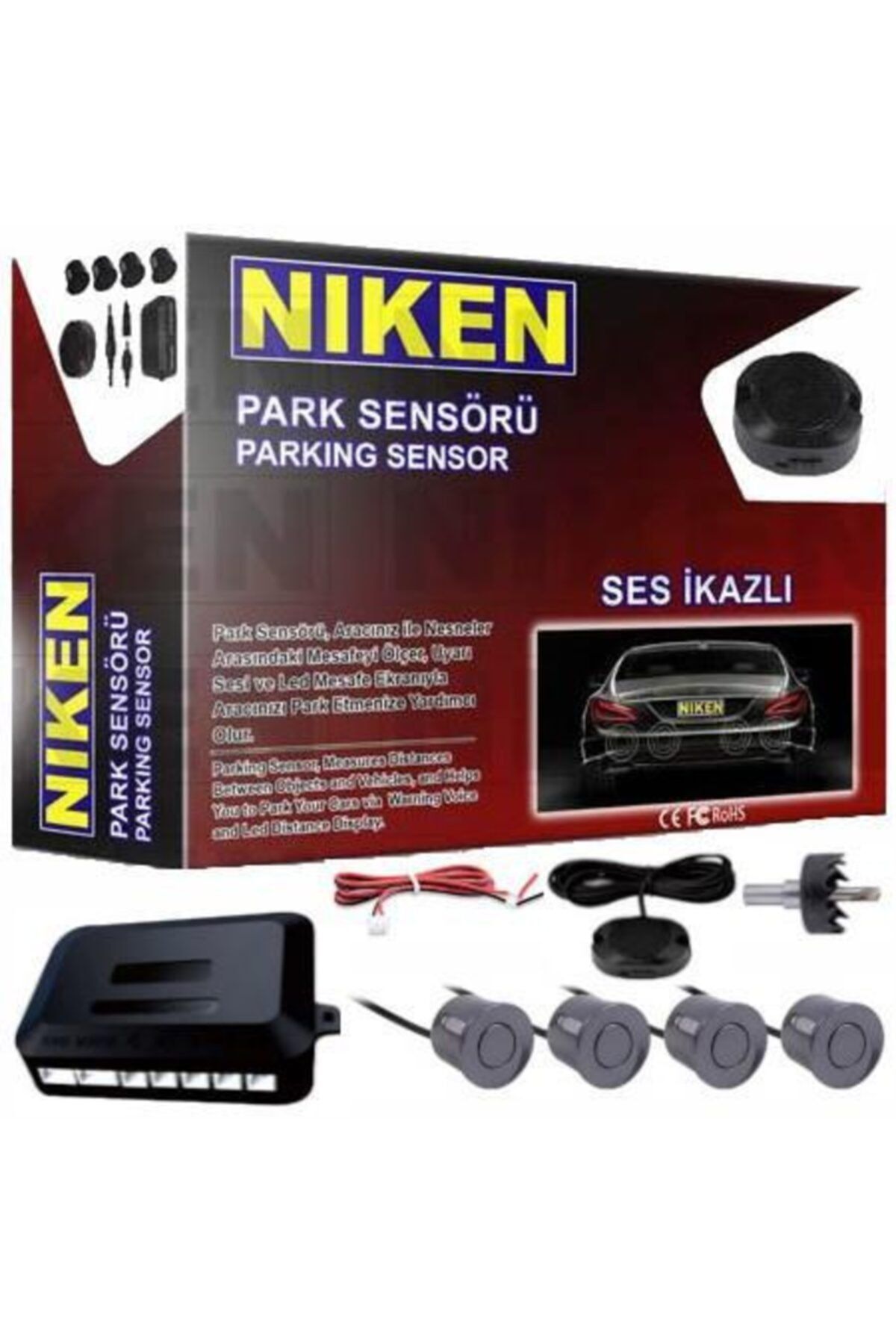Niken Park Sensörü Ses Ikazlı 22mm Gri Sensör