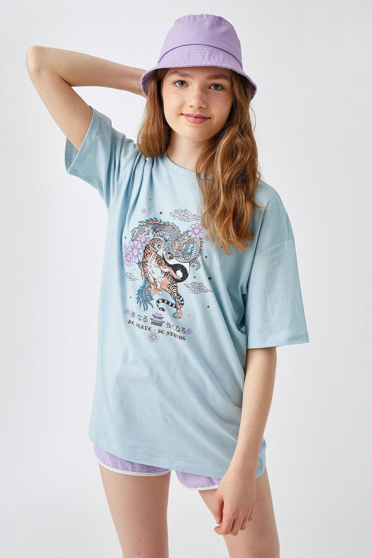 Koton Kadın Mavi T-Shirt 1YAL18125UK