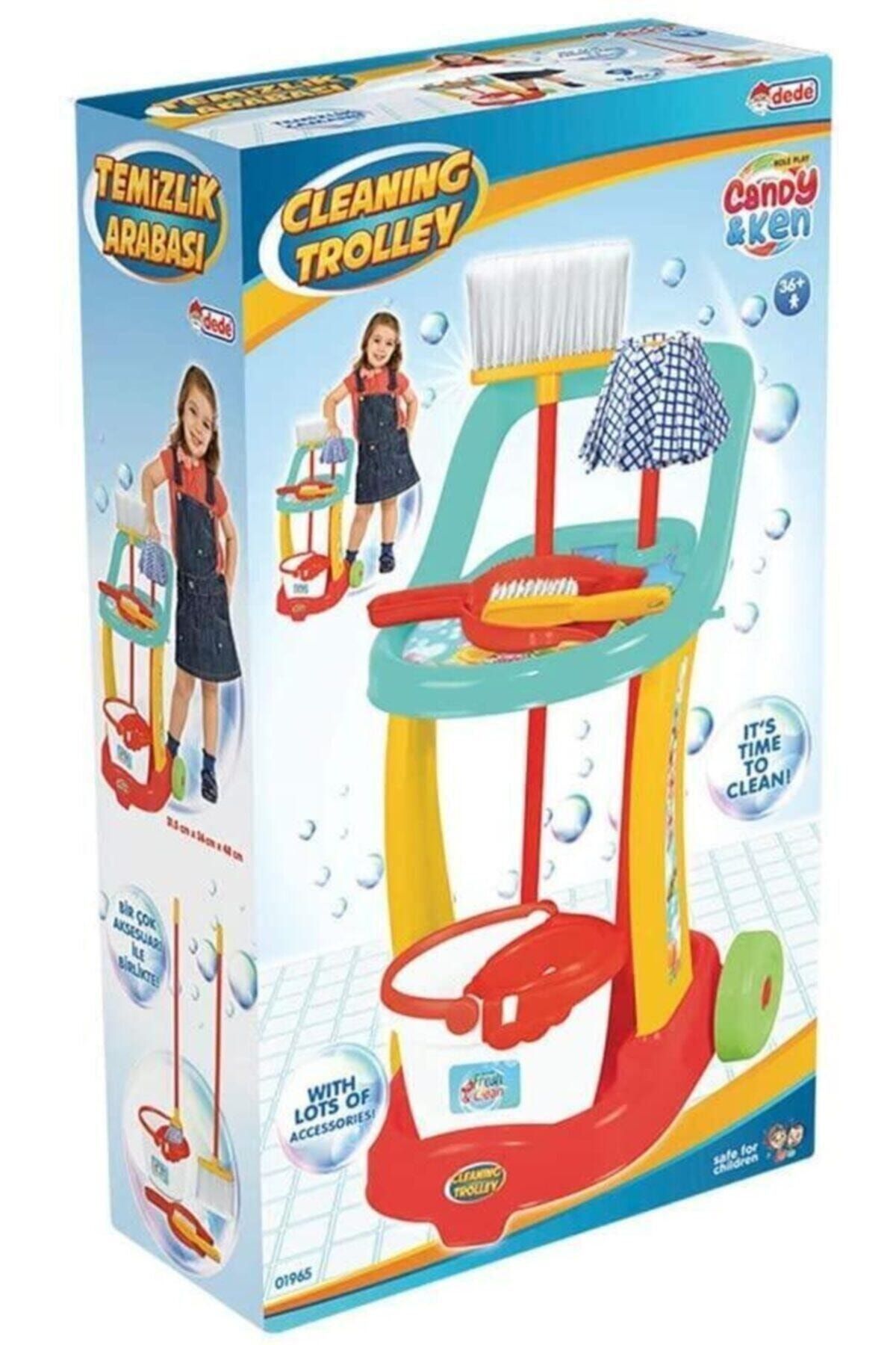 DEDE Candy & Ken Temizlik Arabası Süpürge Çocuk Oyun Seti