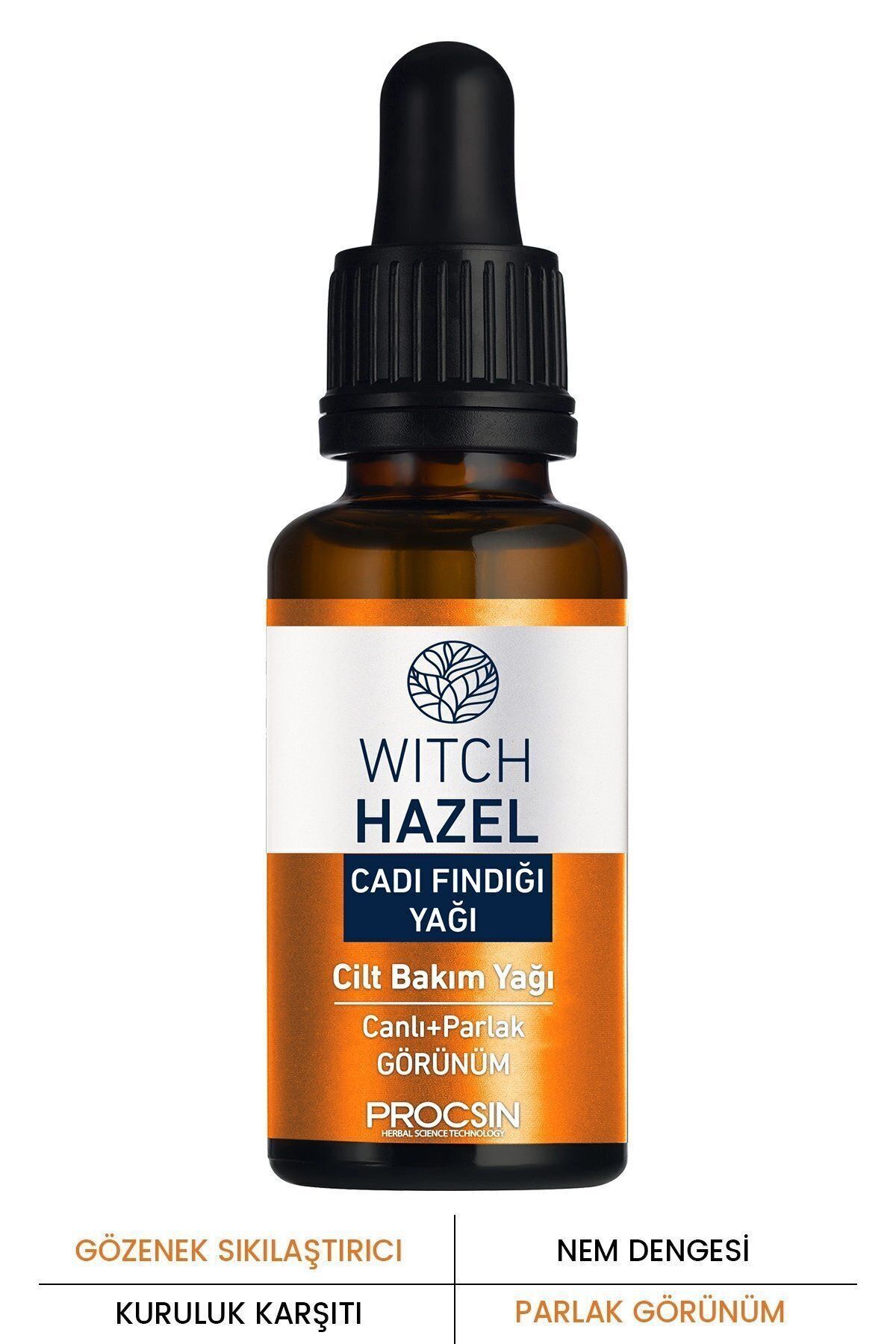 PROCSIN Cadı Fındığı Doğal Nemlendirici Witch Hazel Cilt Bakım Yağı 20 ml