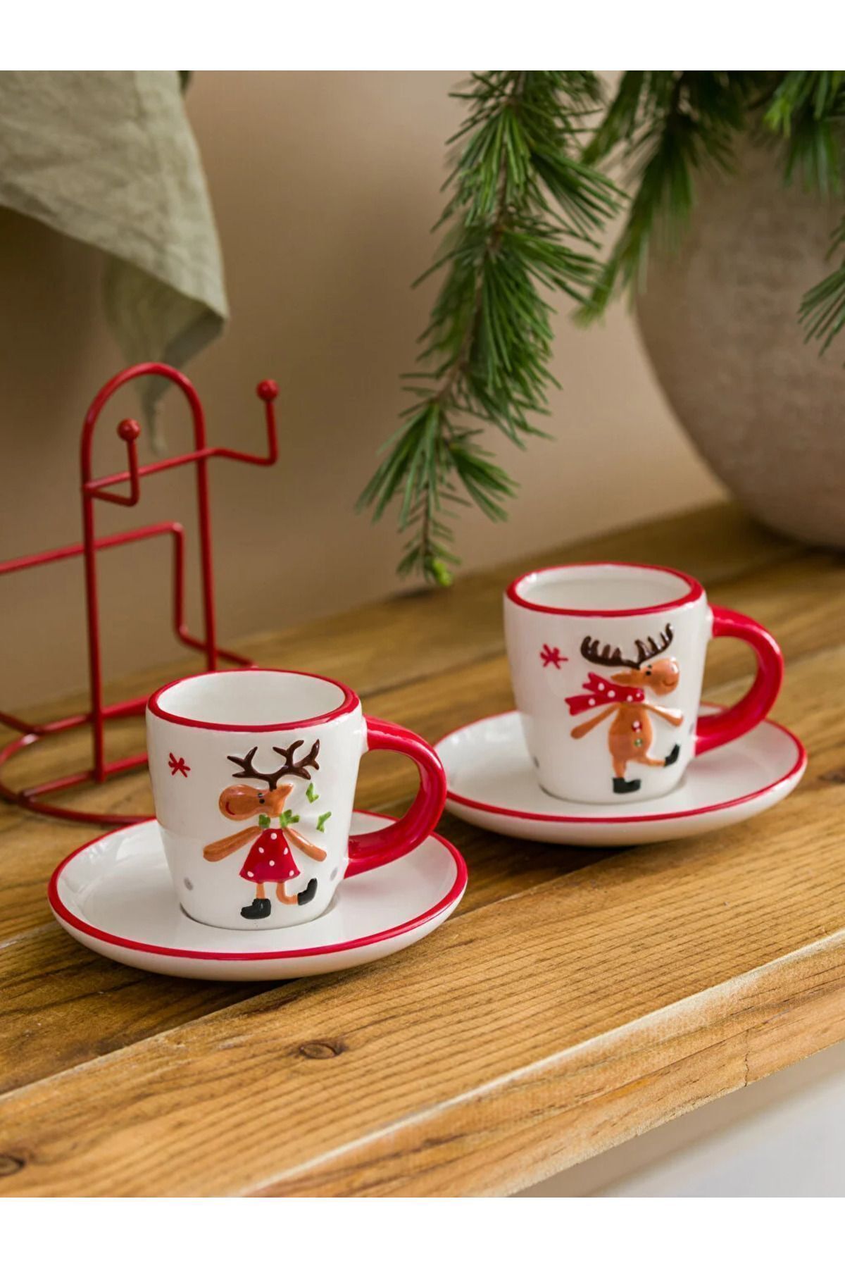 LC Waikiki LCW HOME Yılbaşı Temalı Kahve Fincan Takımı 2'li 85 Ml