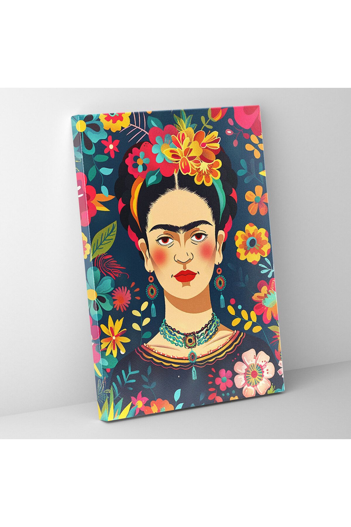 Popcas Frida Kahlo Tarzı Kanvas Tablo - Frida Kahlo, Kanvas Tablo, Frida Kahlo Tarzı, Duvar Dekorasyonu