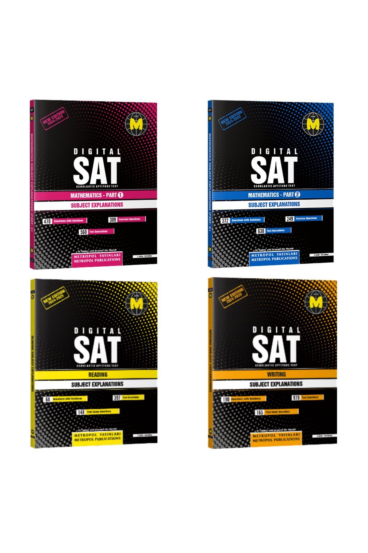 Metropol Yayınları SAT 4 LÜ-SET-SAT MATHEMATİCS-READİNG-WRİTİNG(Subject Explanations And Sample Questions)