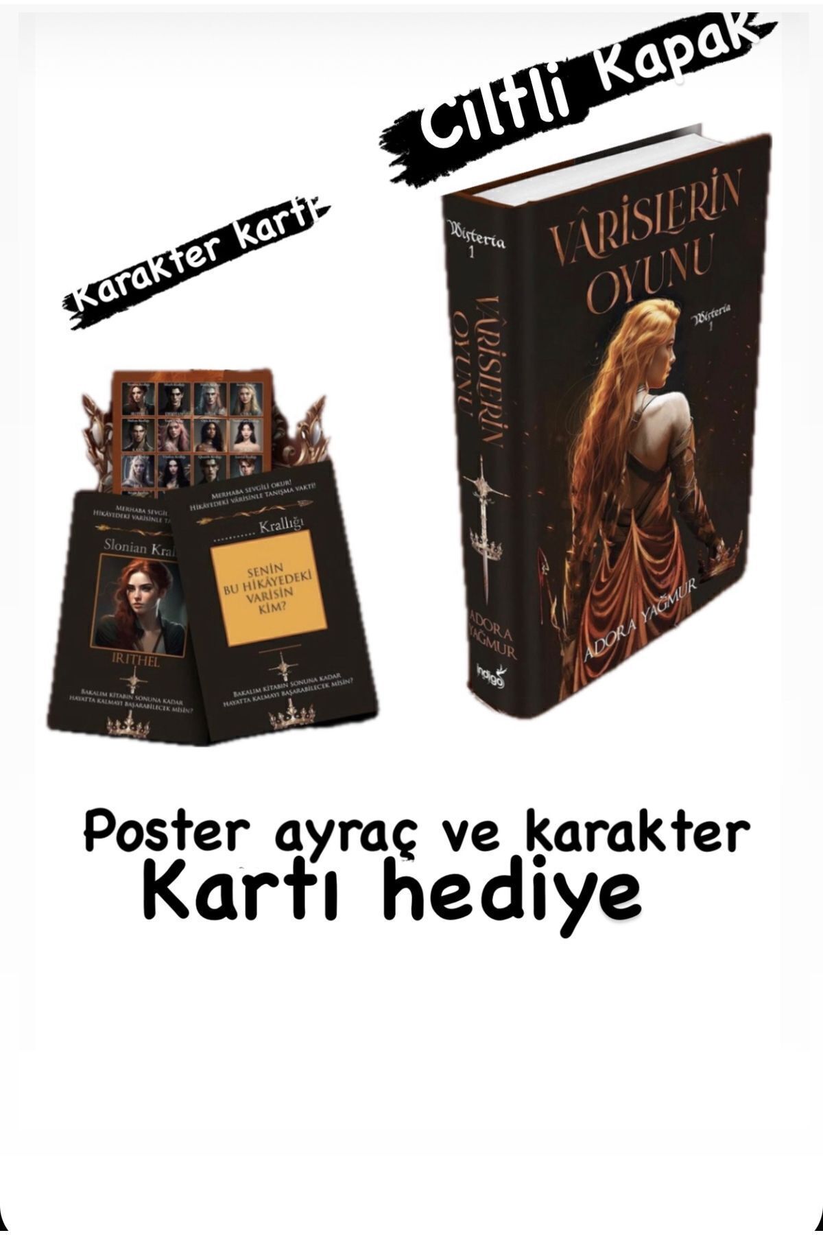 İndigo Kitap Varislerin oyunu ( Ciltli ) karakter kartı ve poster hediyeli